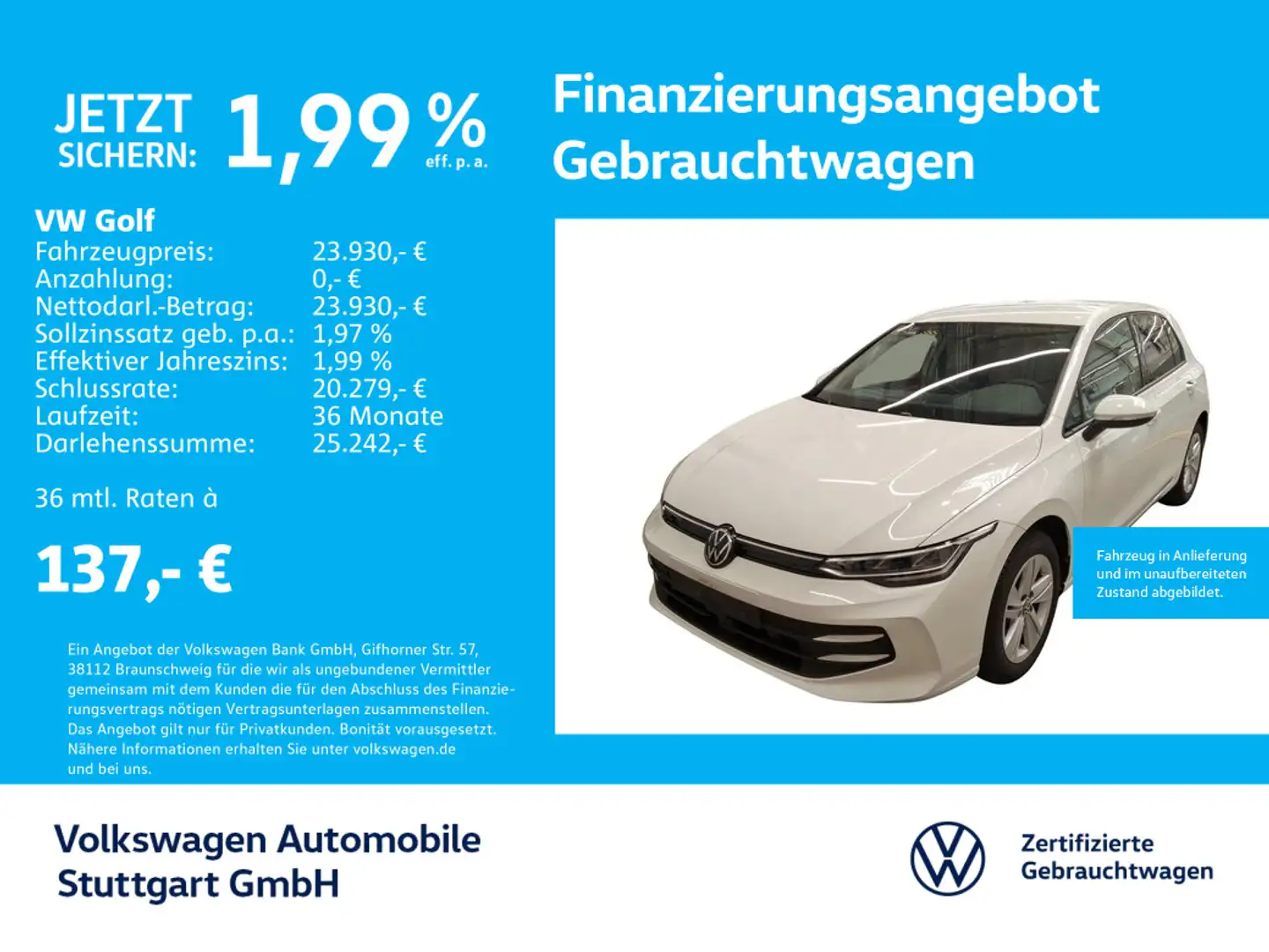Volkswagen Golf Life 1.5 TSI Navi Kamera LED ACC SHZ Weiß - 1