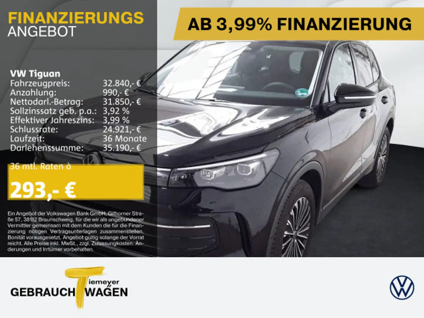 Volkswagen Tiguan 1.5 eTSI DSG LIFE NEUES MODELL AHK KAMERA Schwarz - 1