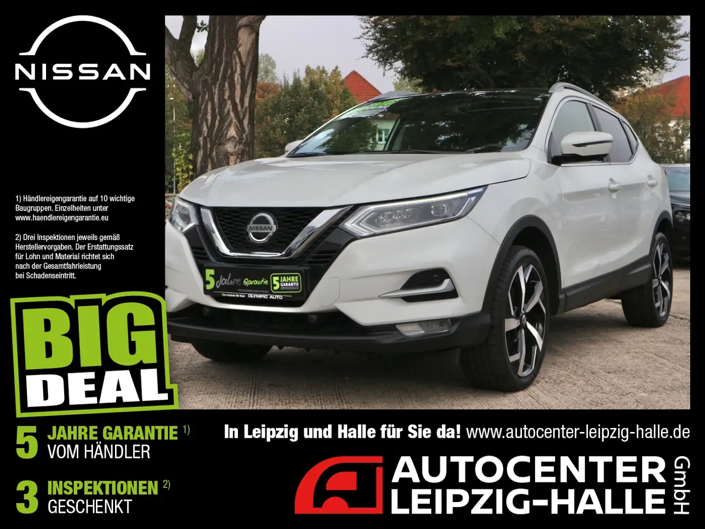 Nissan Qashqai 1.3 DIG-T Akari Panorama Navi LED Wit - 1