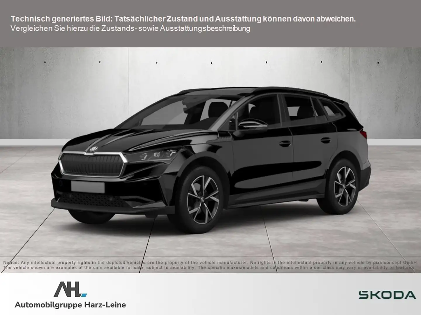 Skoda Enyaq iV 80 First-Edition LED Navi ACC AHK Leder RFK Zwart - 1
