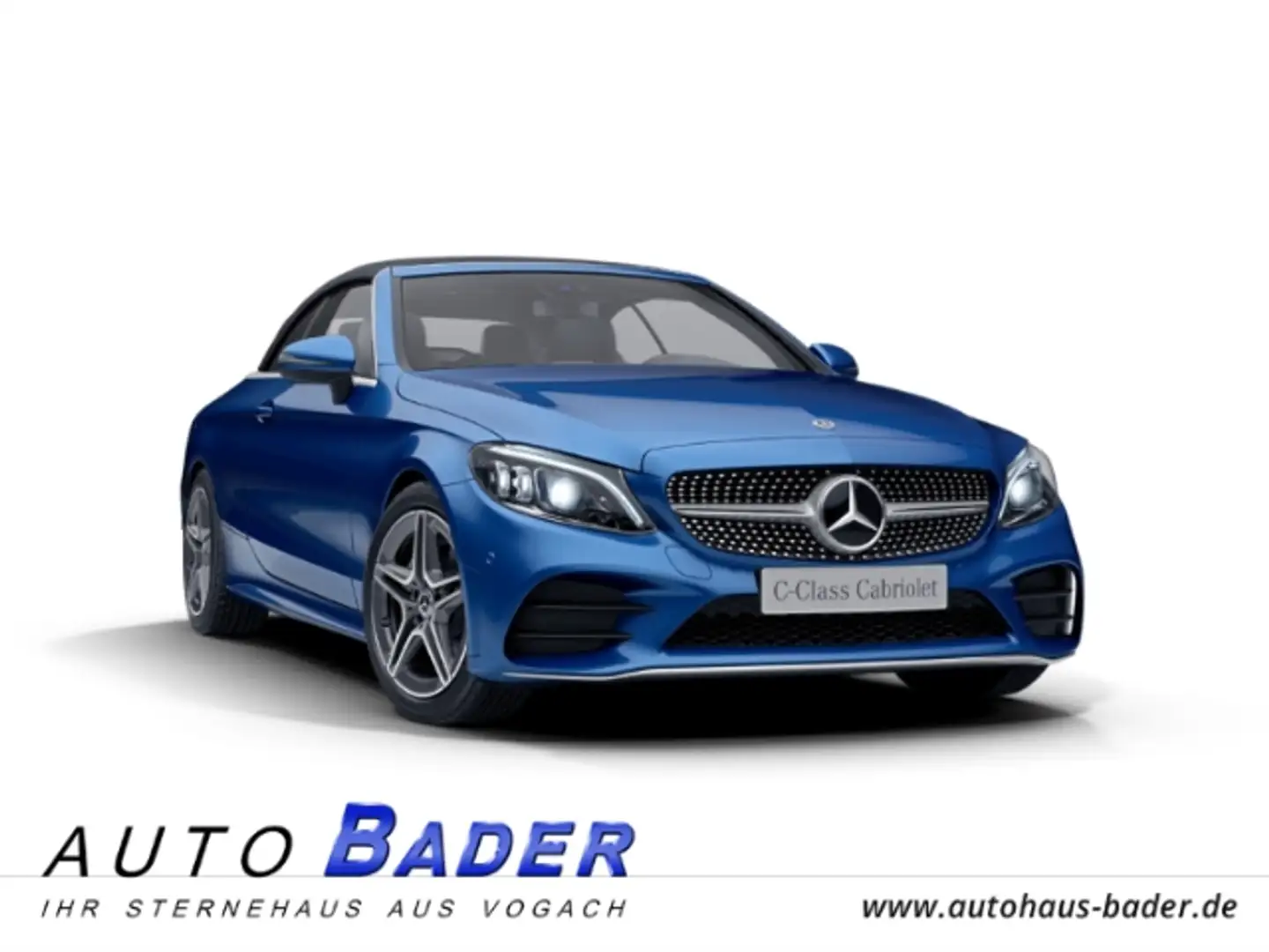 Mercedes-Benz C 220 d Cabrio AMG Line Memory Distronic Multibeam Bleu - 1
