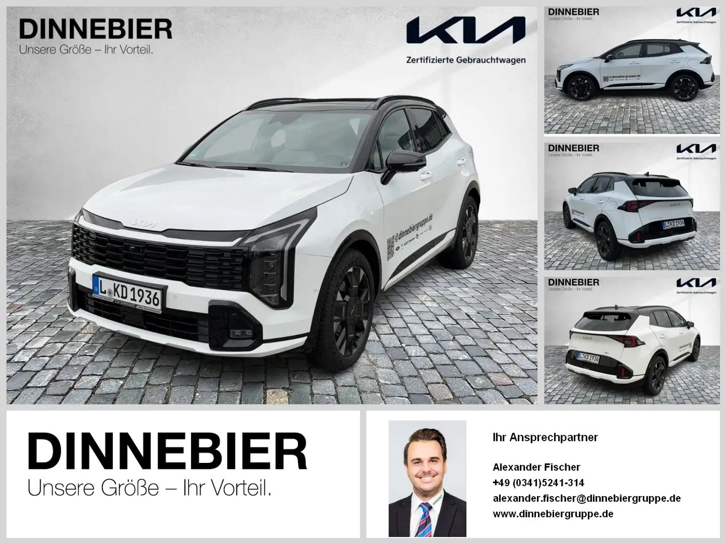 Kia Sportage 1.6T GT-Line AWD+Glasdach+360°+LED Blanc - 1