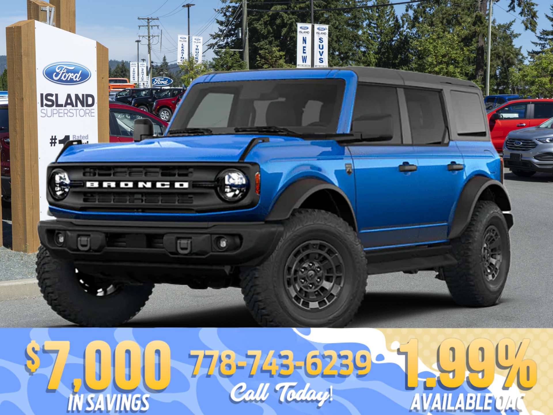 Blue 2026 Ford Bronco SUV / Crossover Four-Wheel Drive 7-Speed Manual