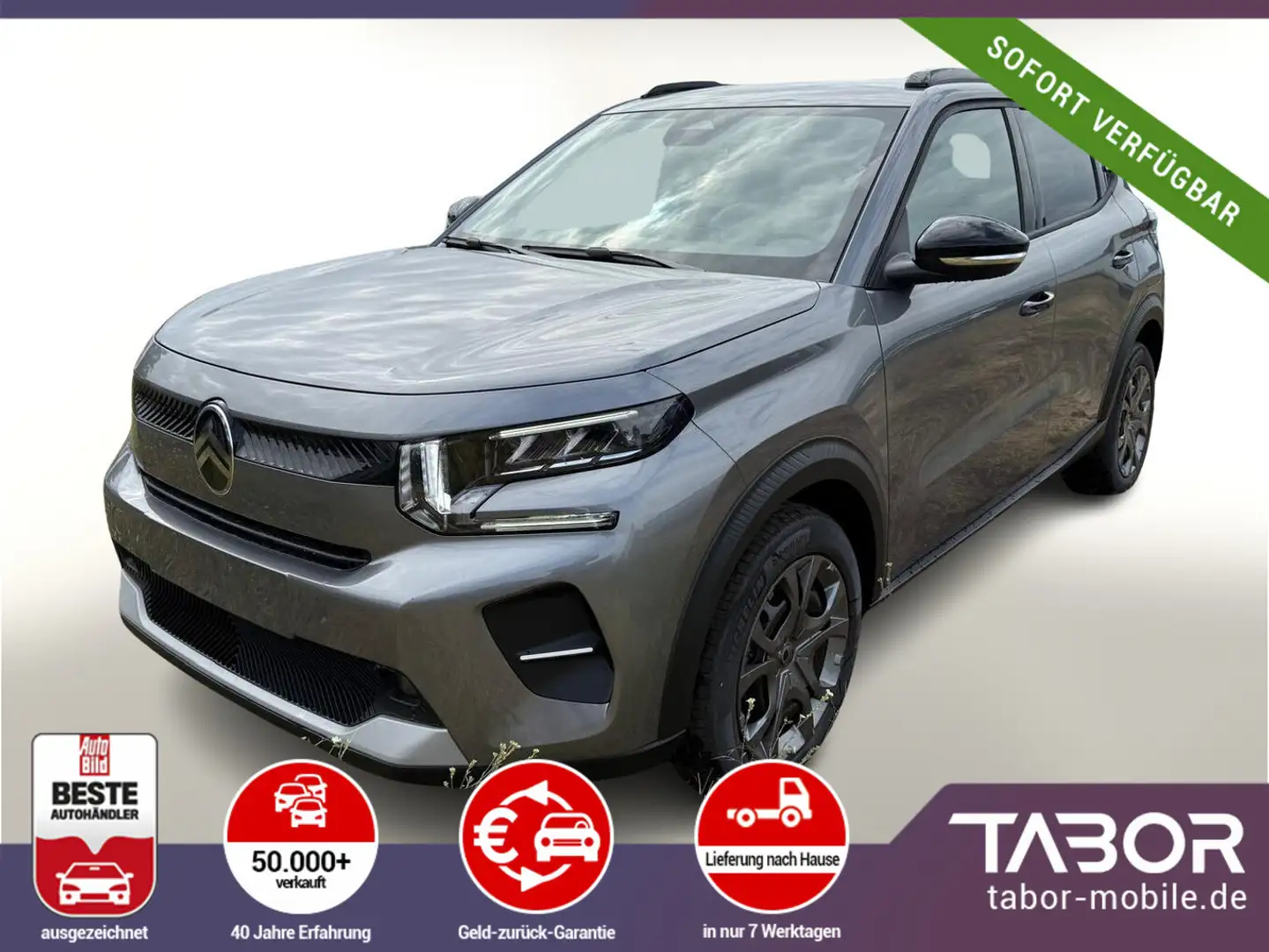 Citroen C3 Turbo 100 MAX WinterP HUD LED Nav Kam MirrorL Grigio - 1