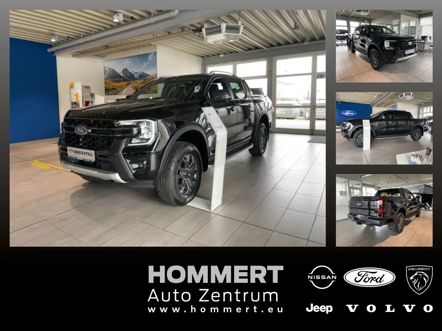 Ford Ranger Wildtrak 3.0 DoKa AWD AHK*NAV*ACC*360*B&O Schwarz - 1