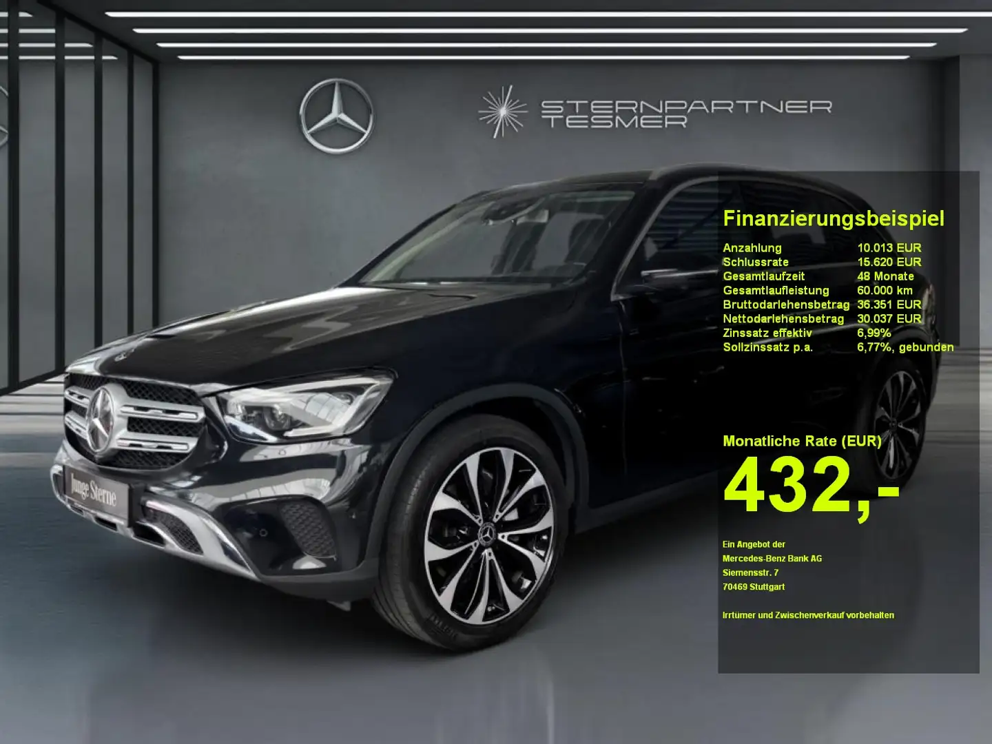 Mercedes-Benz GLC 300 4M - 360° - MULTIBEAM LED - LEDER - AHK Zwart - 1