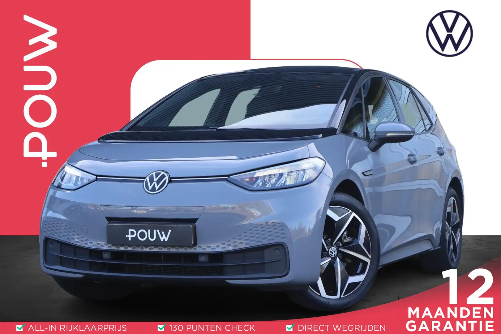 Volkswagen ID.3 Life 204pk Pro 58 kWh | Allseason Banden | Navigat Gris - 1