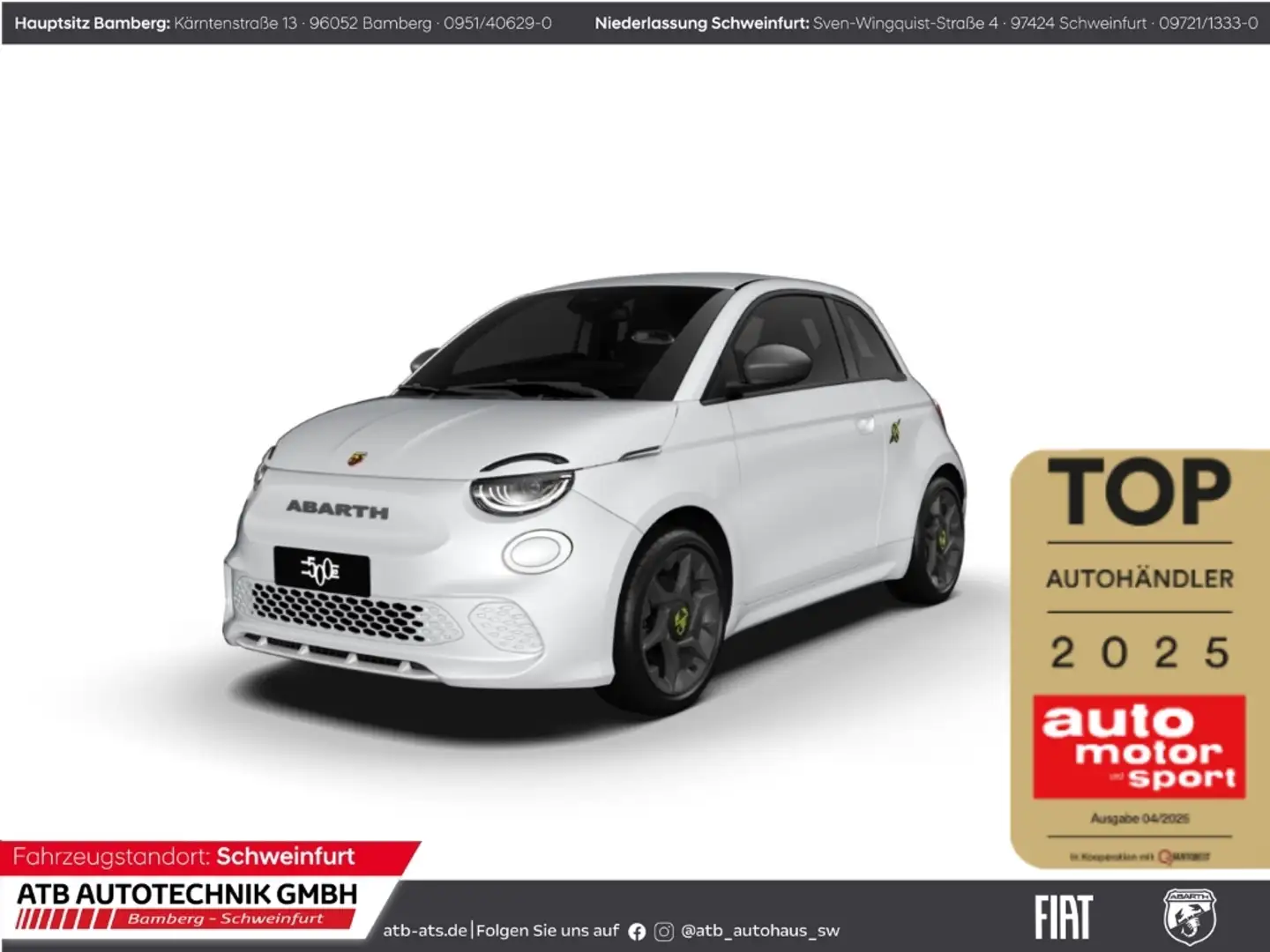 Abarth 500 e Limousine 42,2 kWh Navi LED Apple CarPlay Wit - 1
