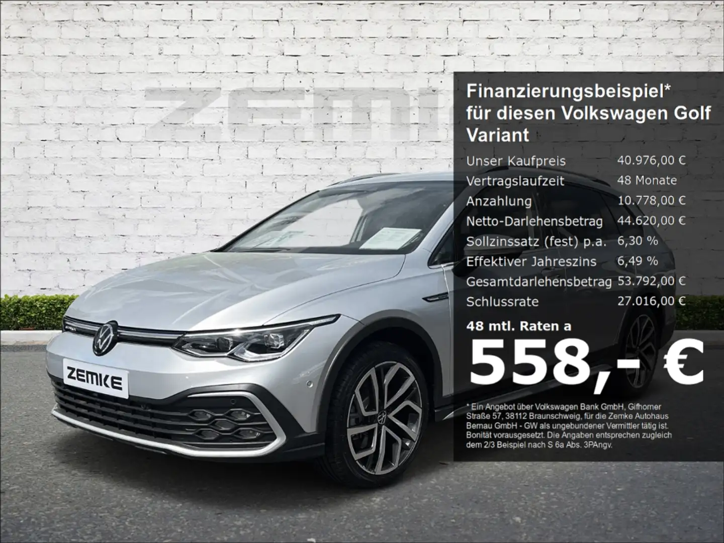 Volkswagen Golf Variant VIII Alltrack 2,0 TDI SCR 4MOTION DSG Silber - 1