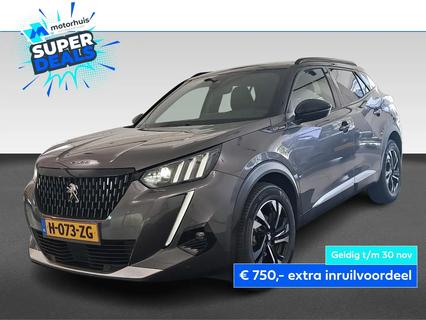 Peugeot 2008 130pk TURBO 'GT - Line' Sportief & compléét...!! Grijs - 1