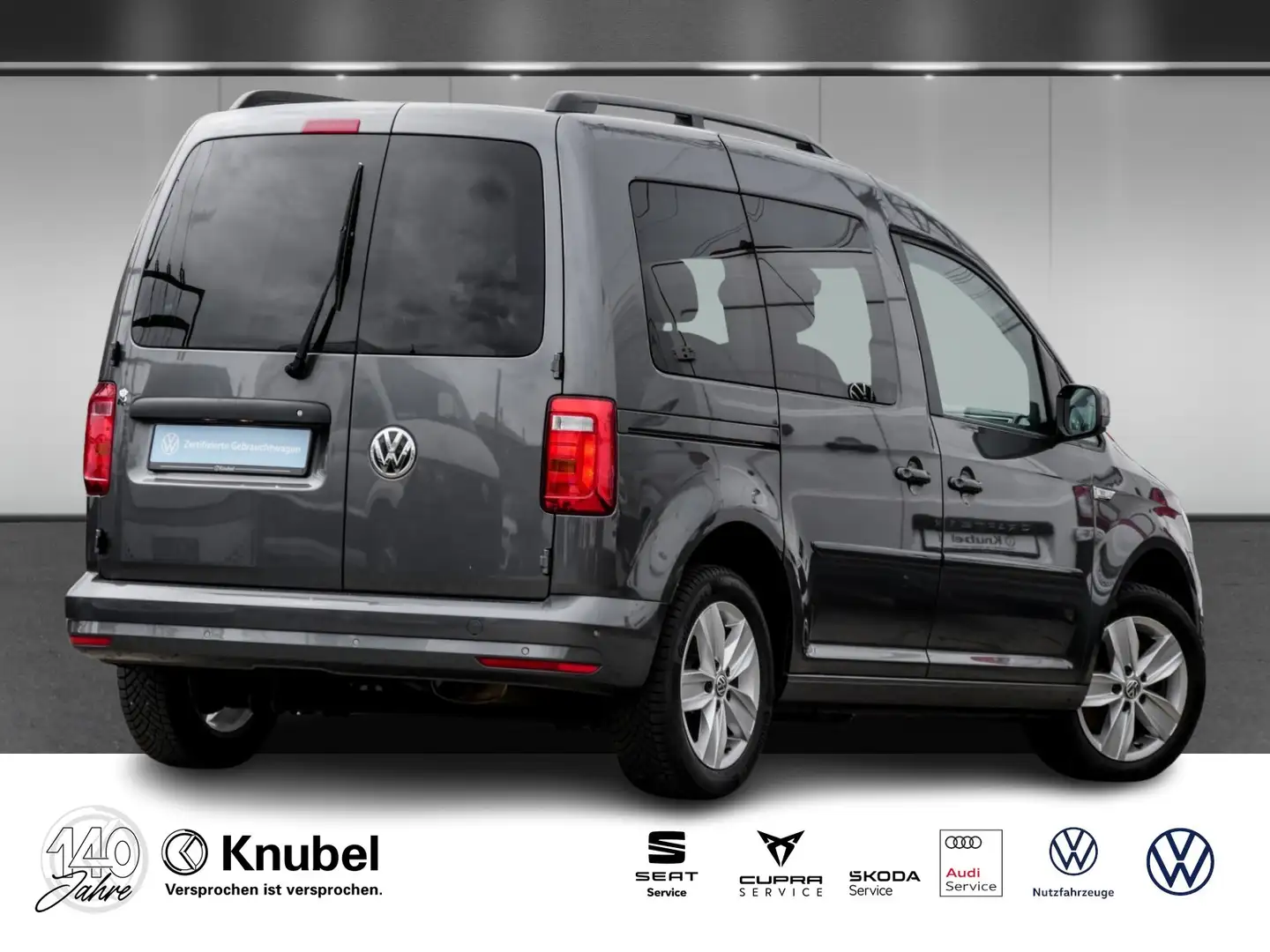 Volkswagen Caddy Comfortline 2.0 TDI Standh. Park/FrontAss. Klima Grau - 2