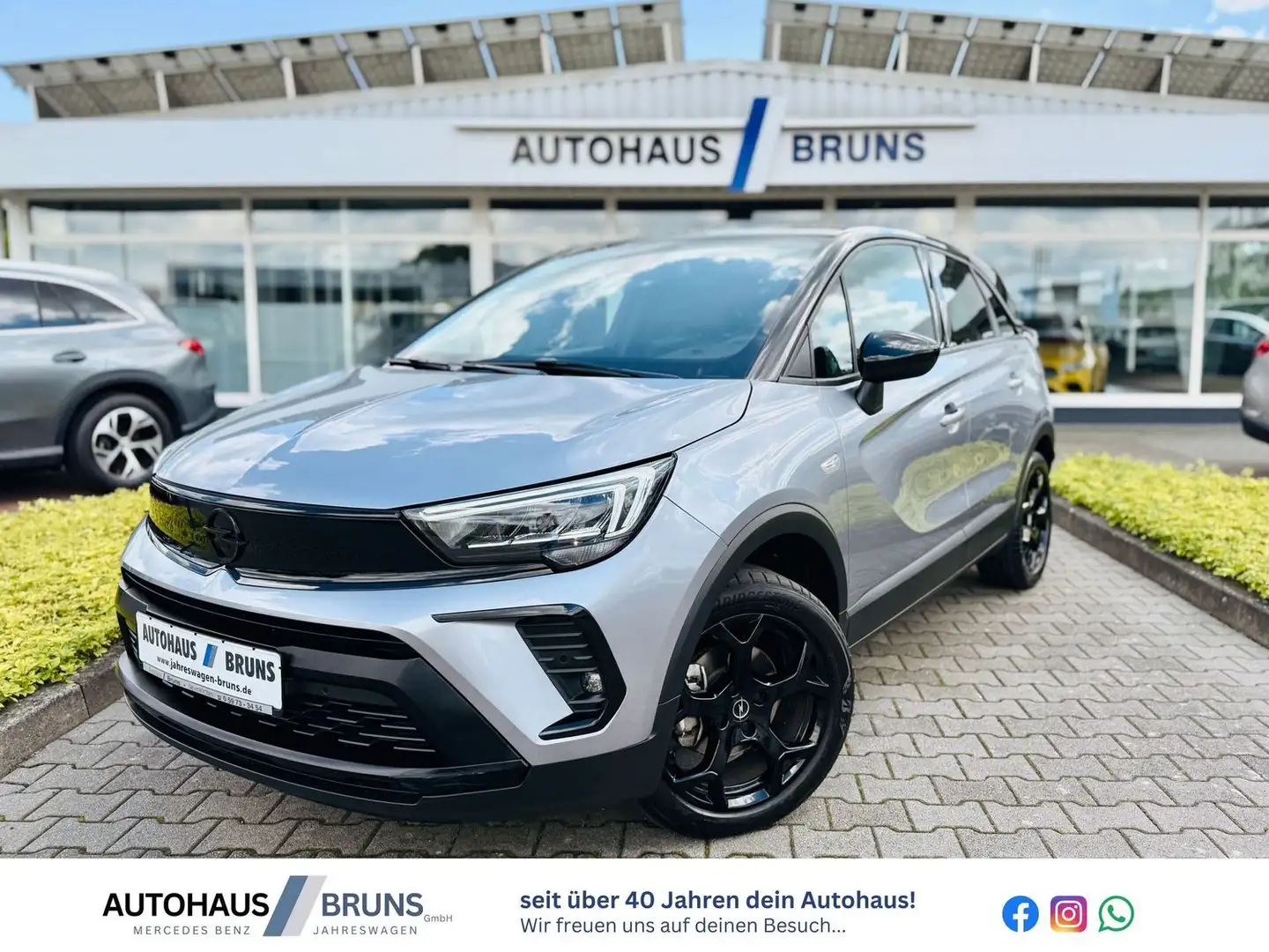 Opel Crossland X 1,2 T ENJOY, Navi, ECO-LED, RFK, PTS, SHZ, LKH, BF Grau - 1