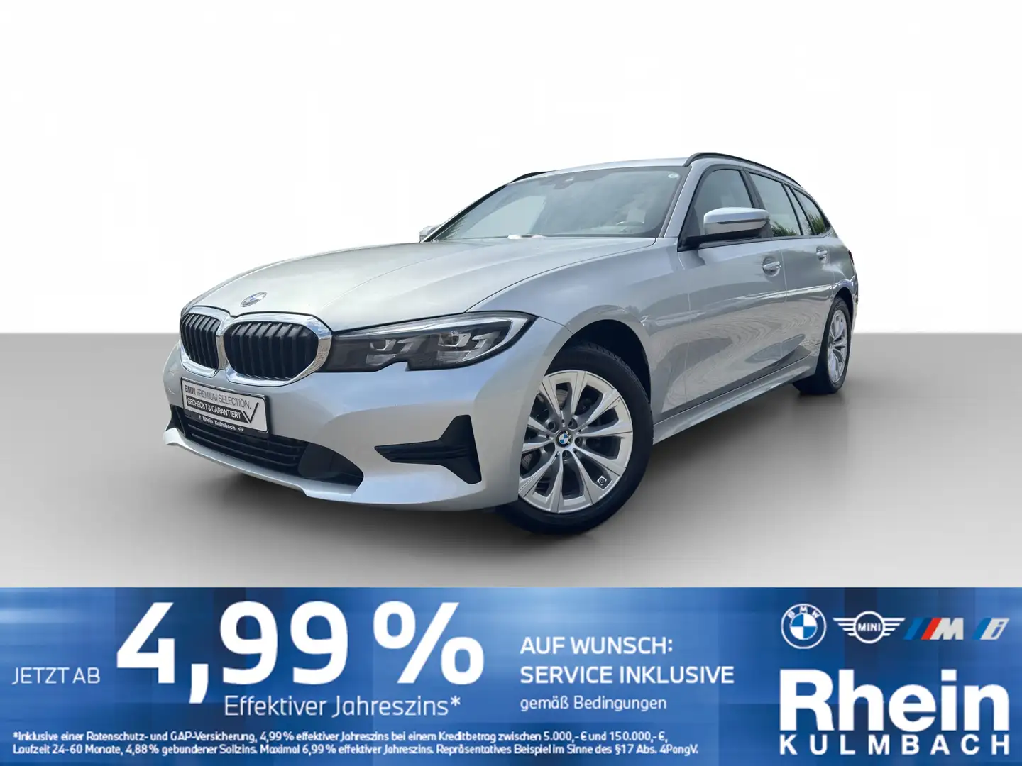 BMW 320 d Touring Navi LED Lordose Dachreling Shz Silber - 1