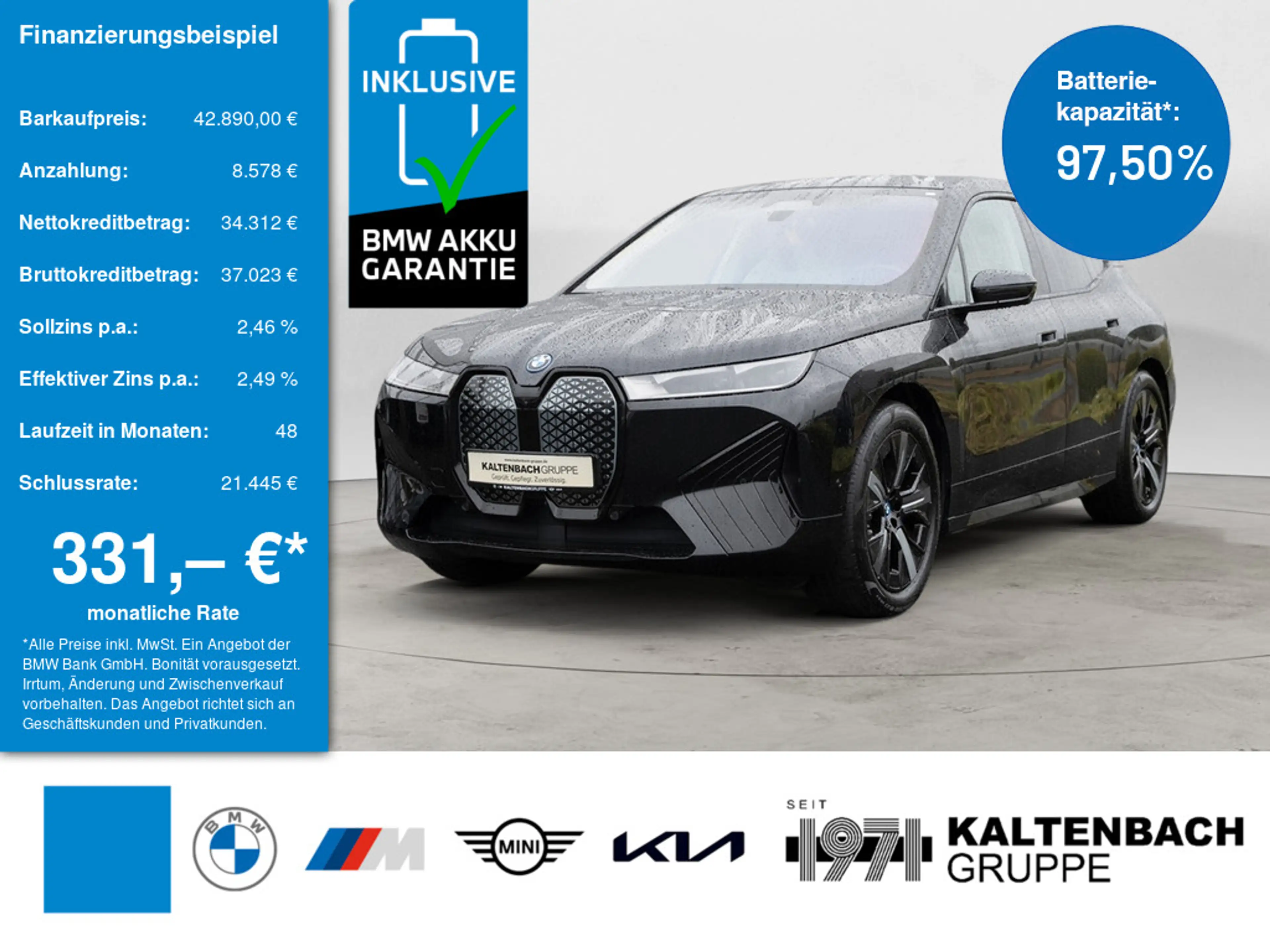 BMW iX xDrive40 Sport AHK HUD 360° LED ACC NAVI