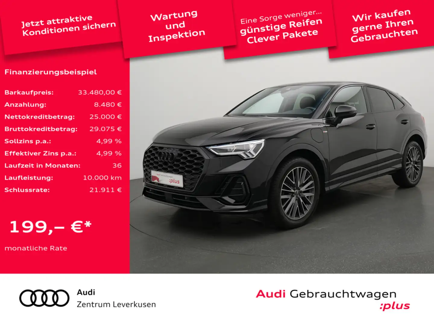 Audi Q3 Sportback S line S-TRON PDC CARPLAY VIRT NAVI Zwart - 1