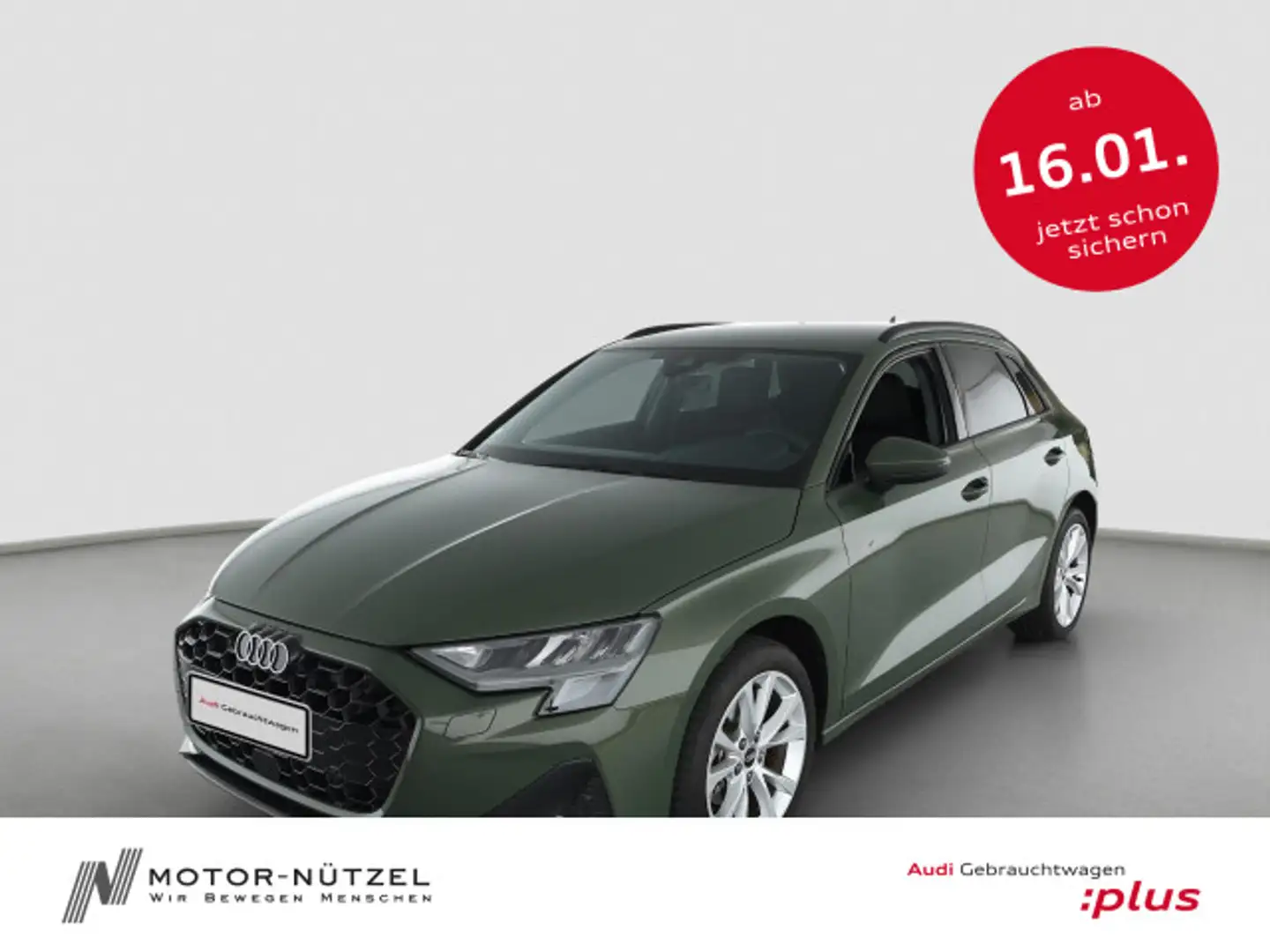 Audi A3 30 TFSI S-TR ADVANCED NAVI+RFK+ACC Grün - 1