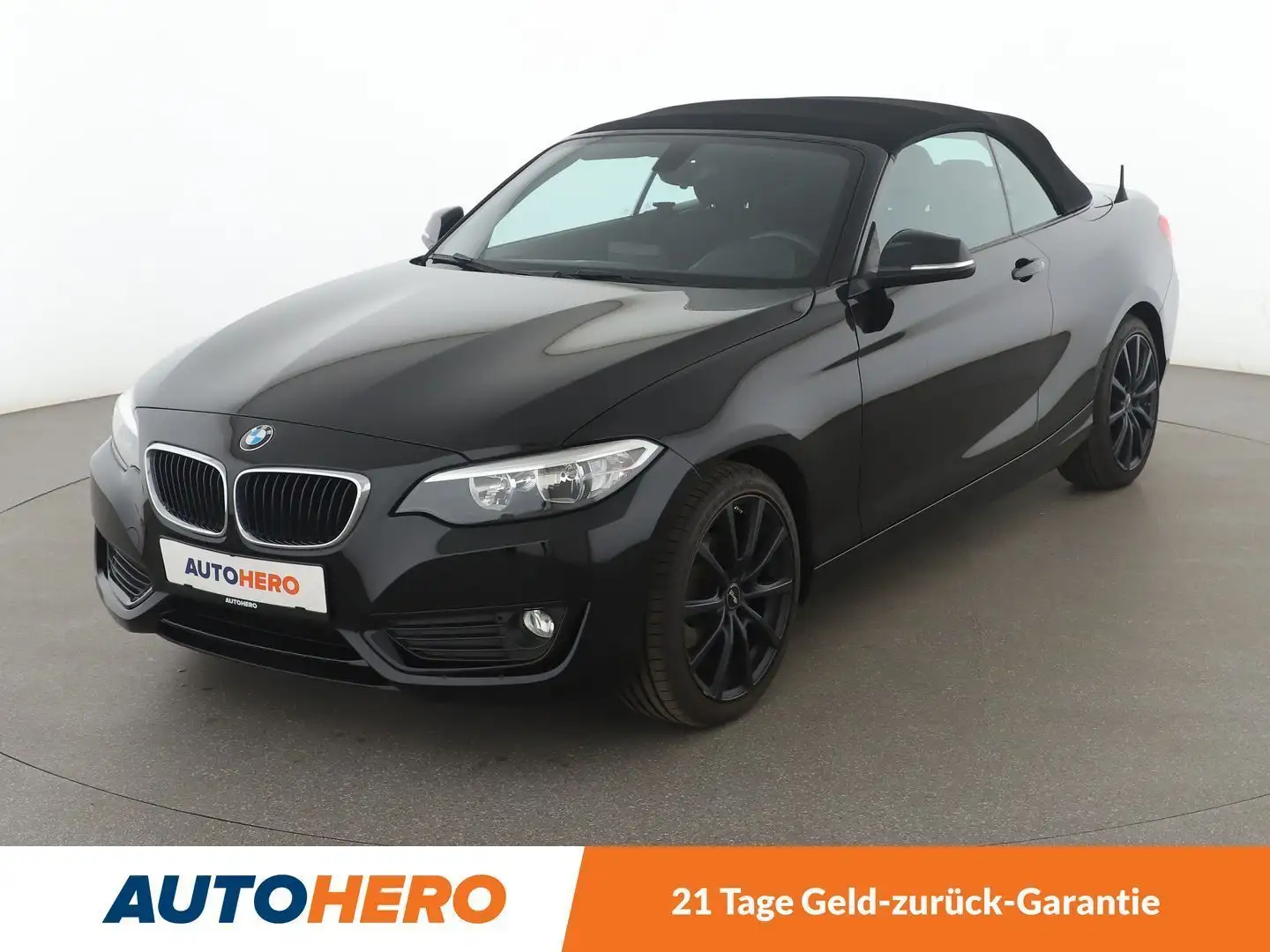 BMW 218 218i Advantage *NAVI*TEMPO*PDC*SHZ*ALU* Schwarz - 1