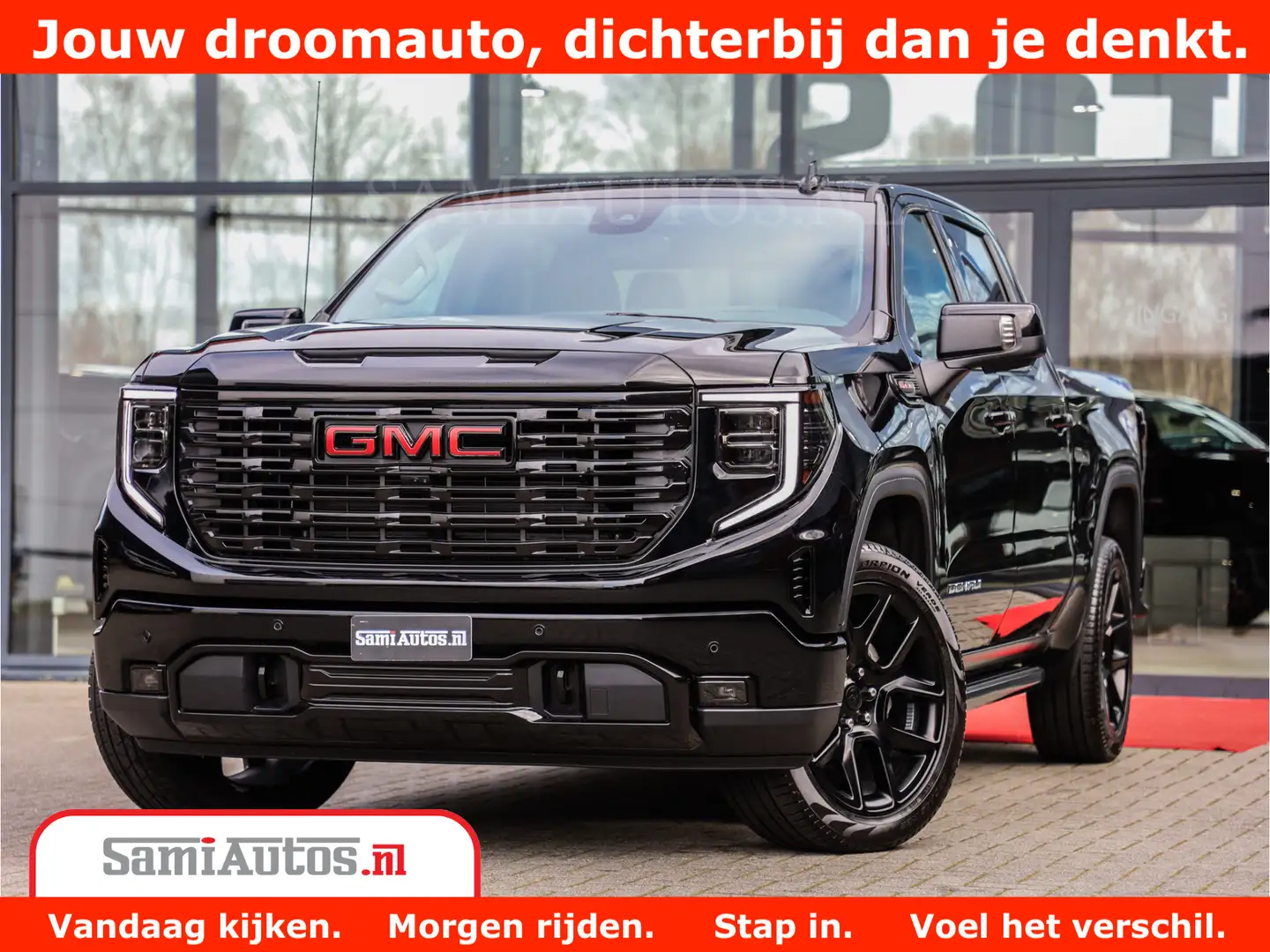 GMC Sierra DENALI 6,2 V8 Full Option | De Meest Luxe Pick-Up Zwart - 1
