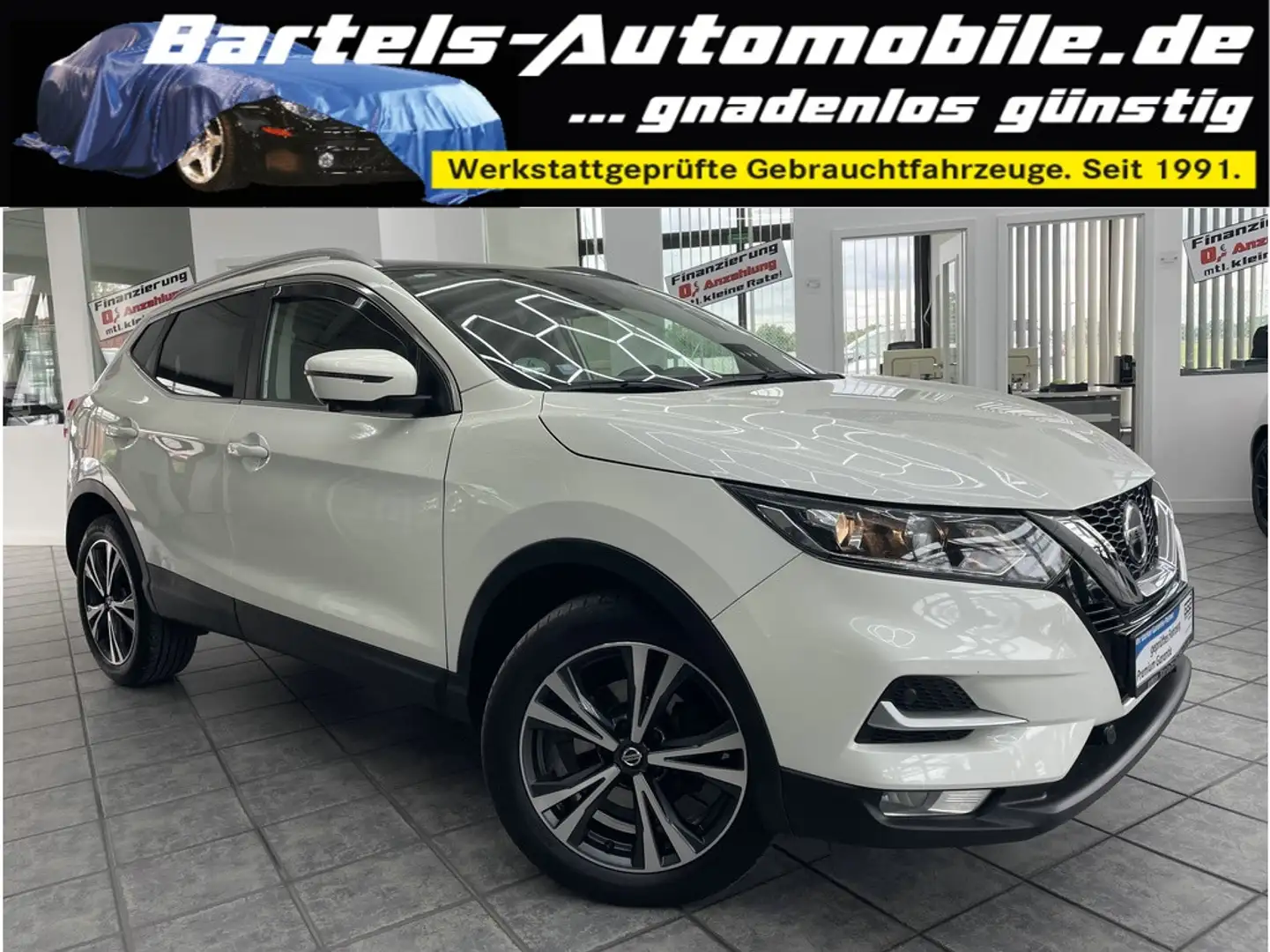 Nissan Qashqai 1.3 DIG-T Zama, 1.Hand, Automatik, 360° Weiß - 1