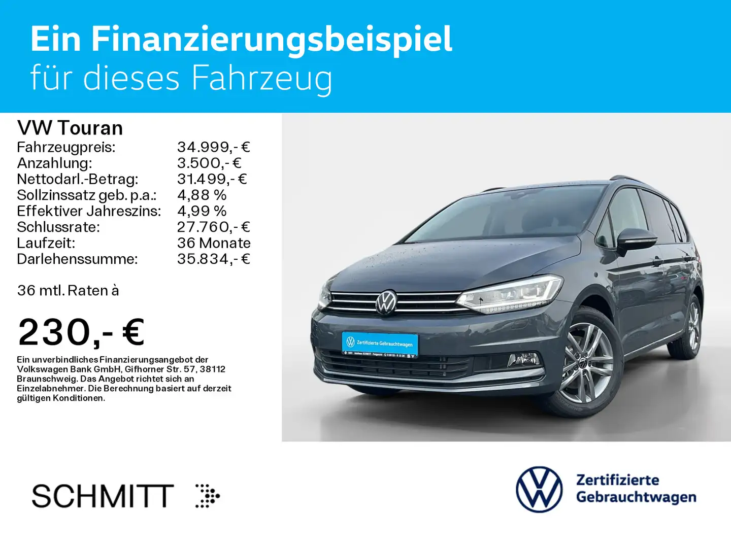 Volkswagen Touran 1.5 TSI DSG COMFORTLINE*LED*DIGITAL*NAVI* Gris - 2