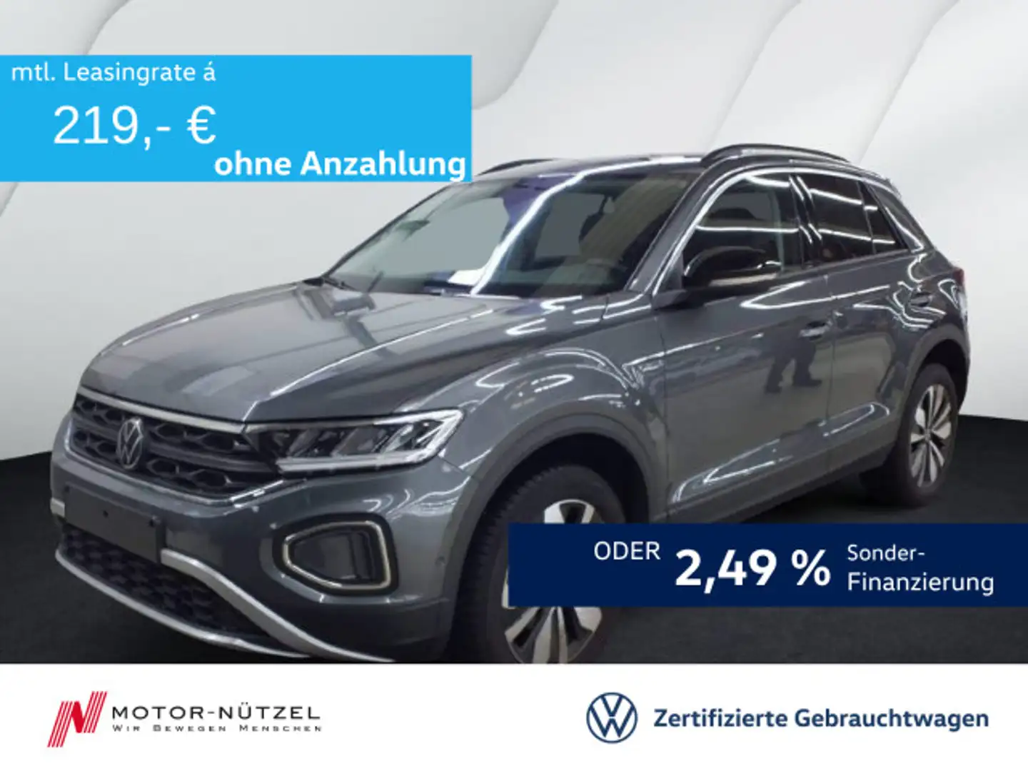 Volkswagen T-Roc 1.0 TSI GOAL LED+NAVI+ACC+DAB+SHZ+PARKLENK Gris - 1