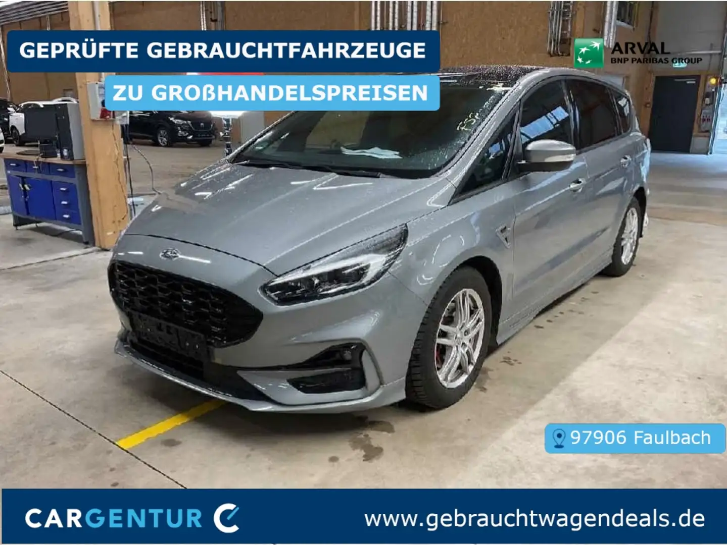 Ford S-Max 2.0 EcoBlue ST-Line AHK Pano S-Dach SpoSi Argent - 1