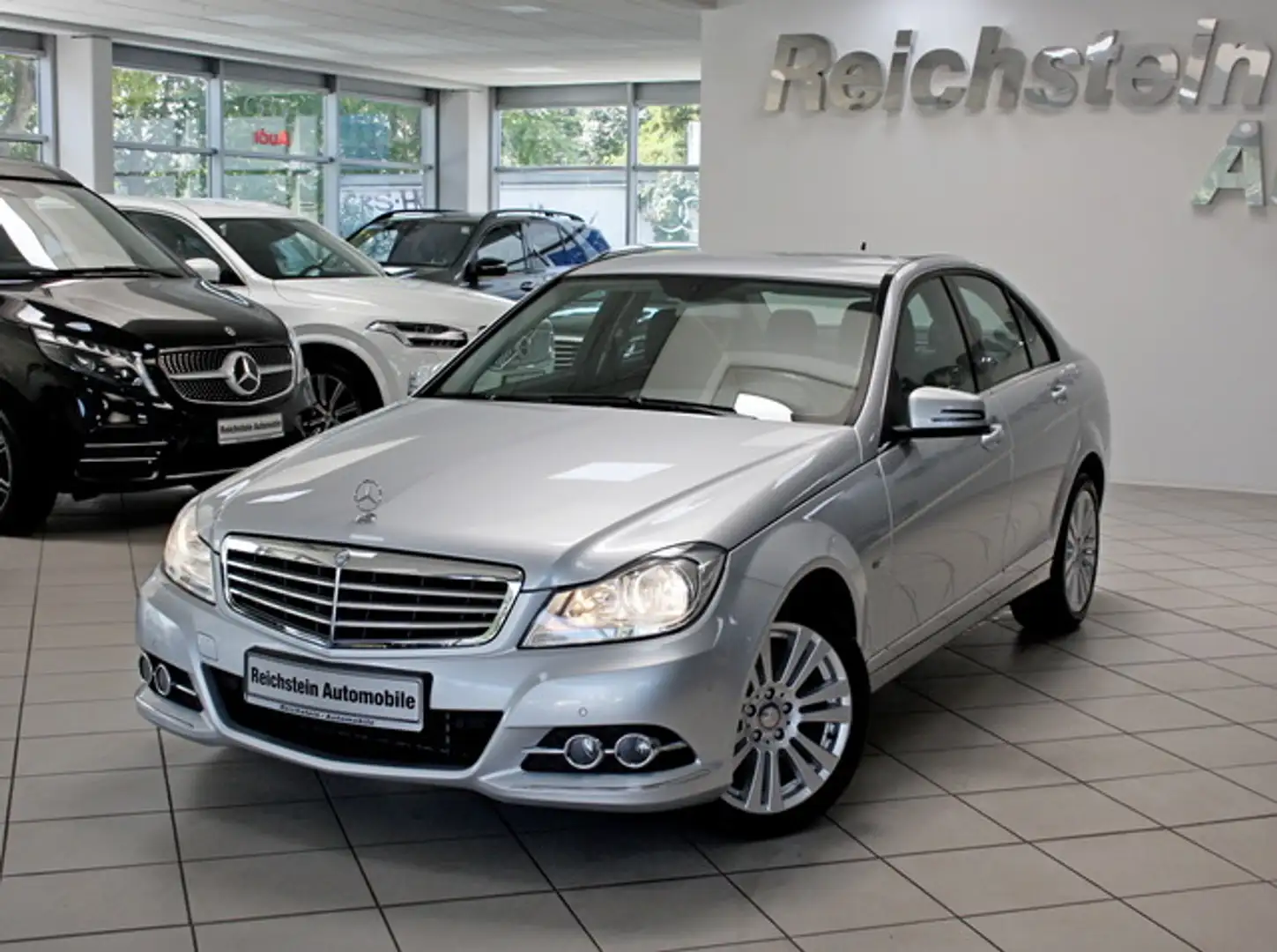 Mercedes-Benz C 350 4M 1.Hand LEDER UNFALLFREI MB SCHECKHEFT Silber - 1