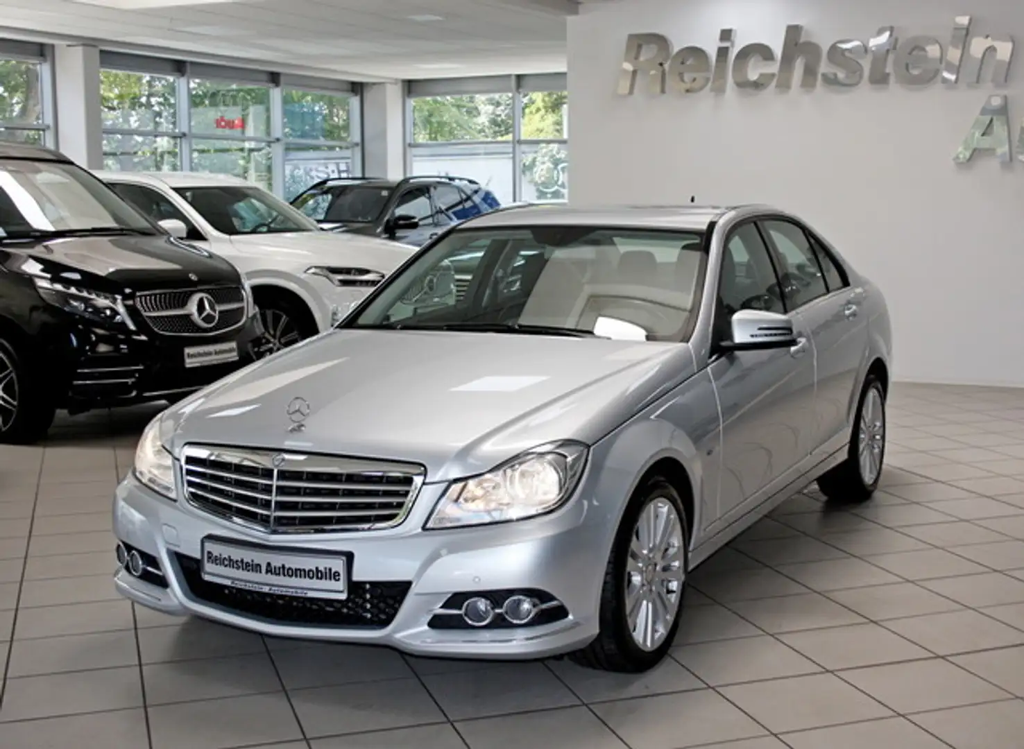 Mercedes-Benz C 350 4M 1.Hand LEDER UNFALLFREI MB SCHECKHEFT Silber - 2