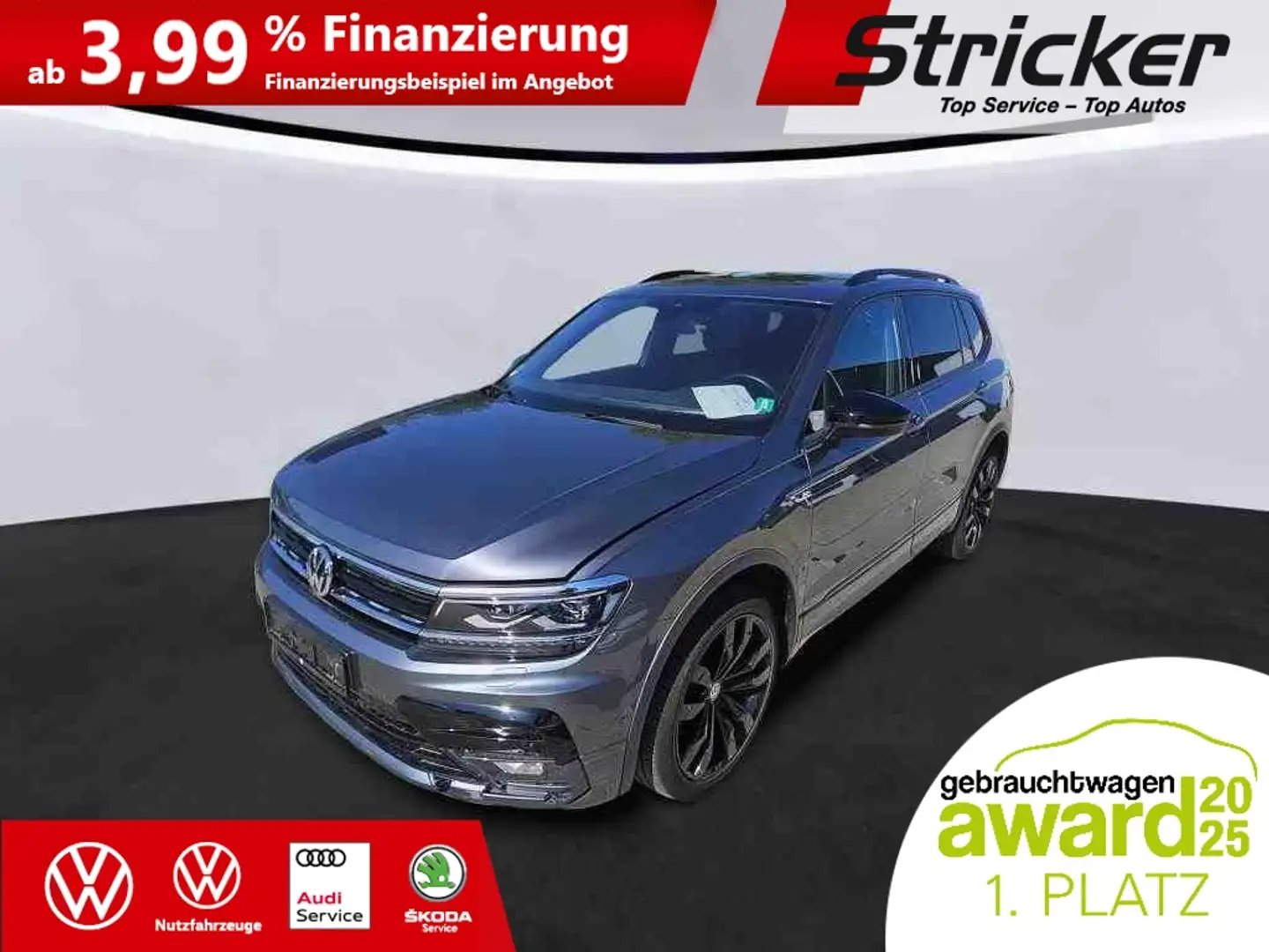 Volkswagen Tiguan Allspace R-Line Black Style 2.0TDI DSG 4M 415,-ohne Anzahl Grau - 2