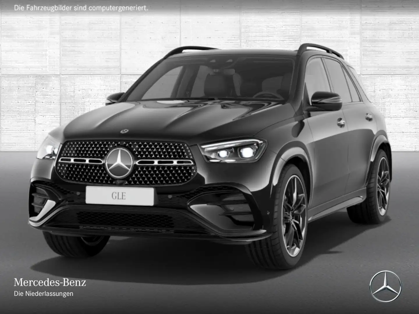 Mercedes-Benz GLE 450 d 4M AMG+NIGHT+PANO+360+AHK+MULTIBEAM+HUD Schwarz - 2