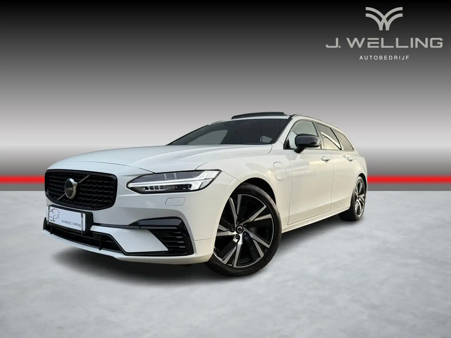 Volvo V90 2.0 T8 AWD R-Design luchtvering / B&W / Pano / HUD Weiß - 1