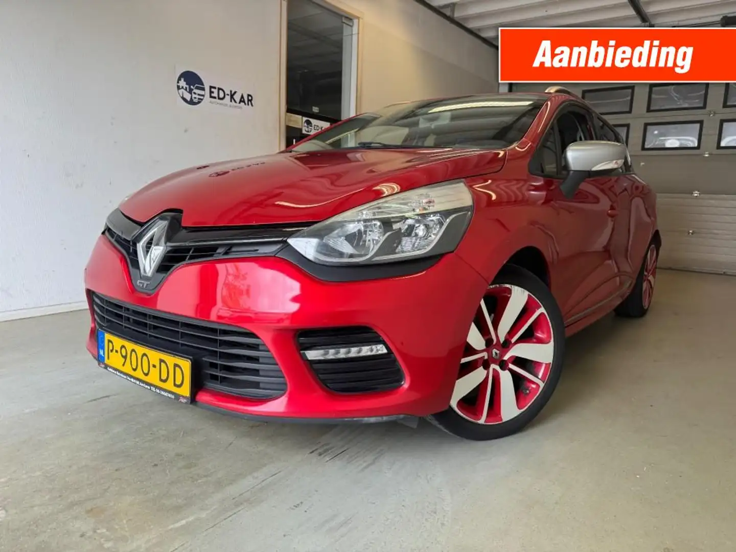 Renault Clio 1.2 GT LINE AUT NAVI LMV 17 INCH KEYLESS EXPORT PR Rood - 1