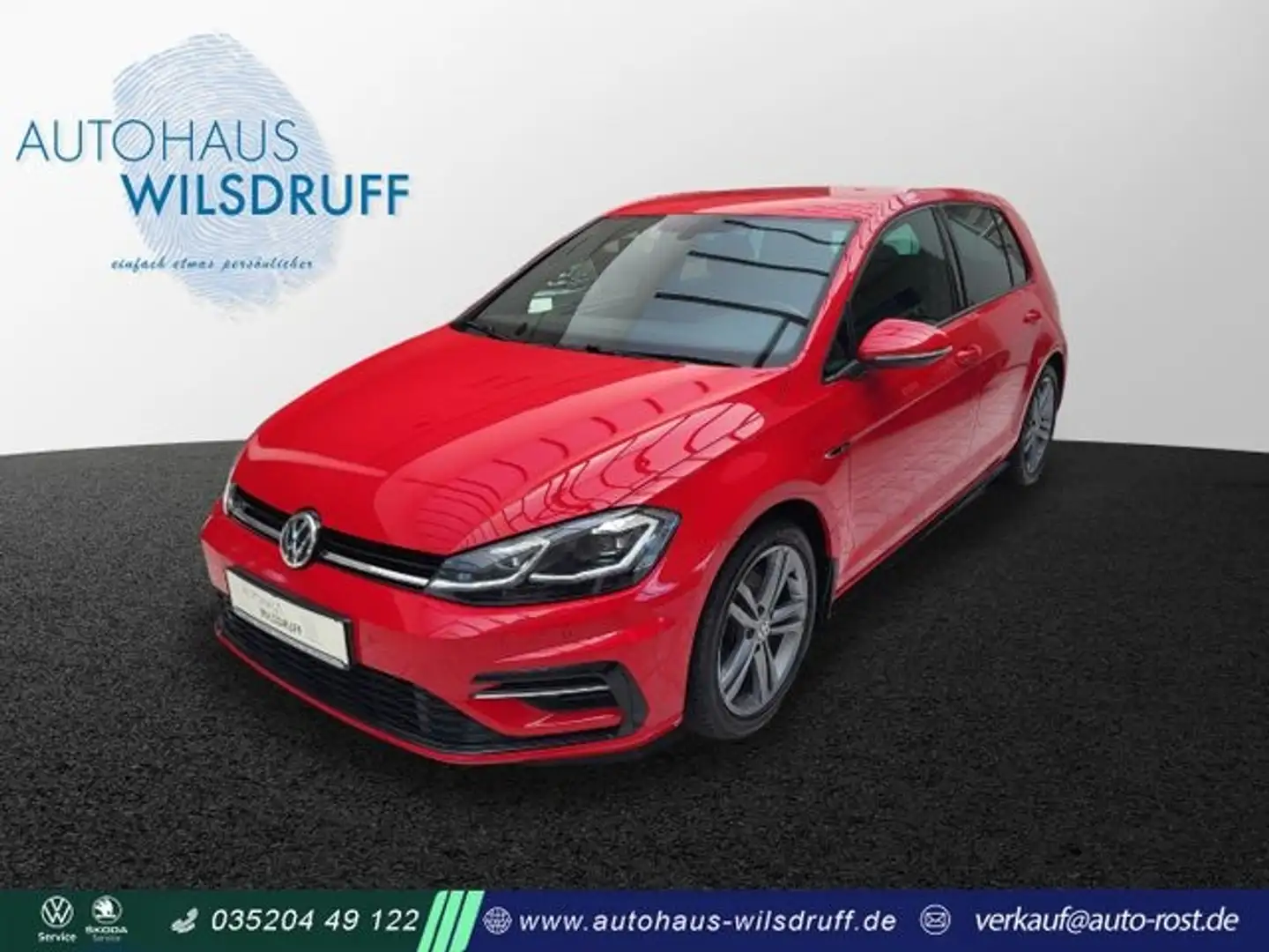 Volkswagen Golf VII 1.5 TSI DSG Highline R-Line LED APP ACC R-Line Rood - 1