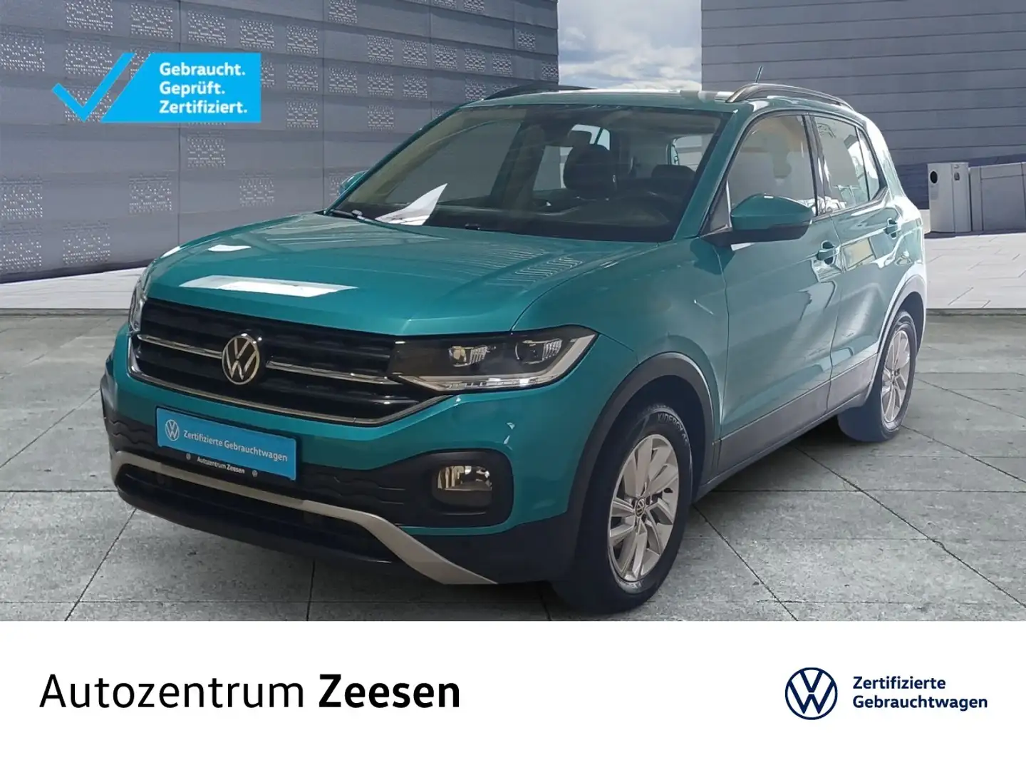 Volkswagen T-Cross 1.0 TSI Life OPF DSG+USB+DAB+NSW+SHZ+MFA Klima Grün - 1