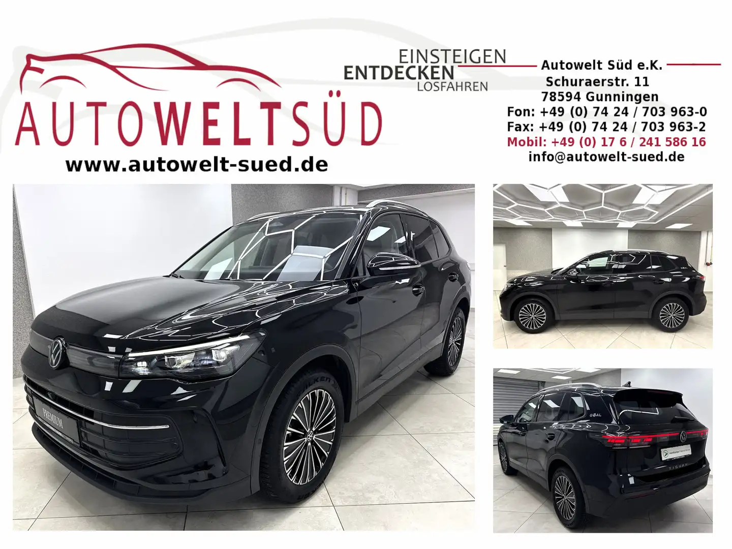 Volkswagen Tiguan 2.0 TDI DSG GOAL Design-Paket 360° AHK Navi Schwarz - 1