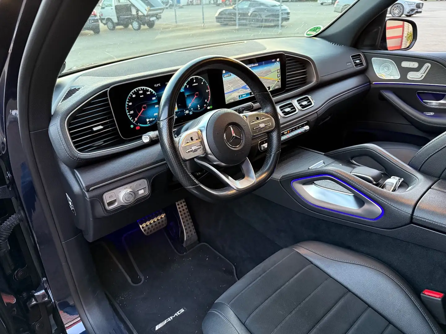 Mercedes-Benz GLE 400 D, AMG-LINE, PANORAMA, AHK, DE, 1.HAND Blau - 2
