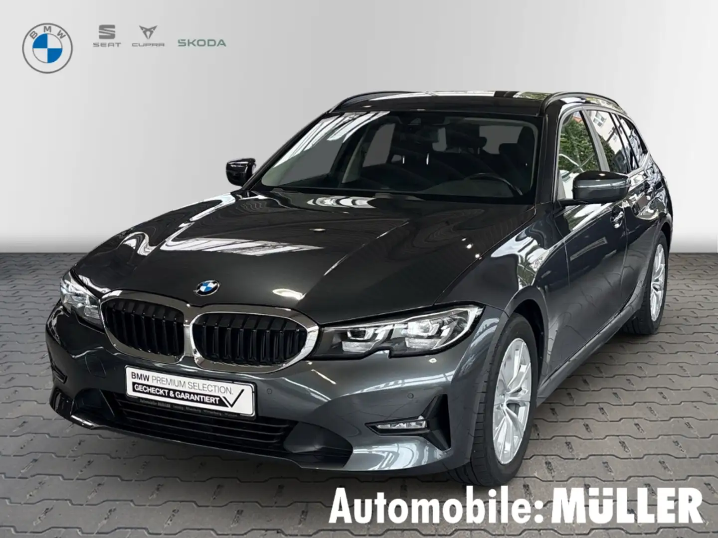 BMW 318 d Touring AHK-klappbar Navi Digitales Cockpit LED Gris - 1