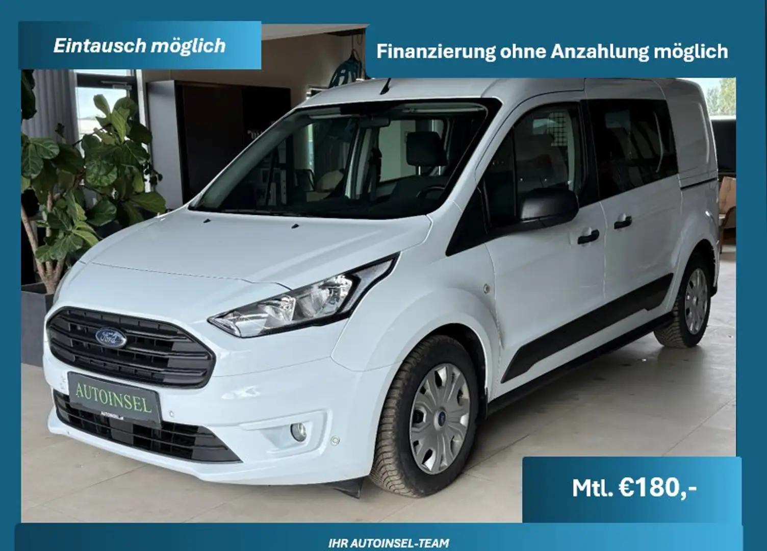 Ford Transit Connect 5 Sitze 2 Schiebetüren 8-fach Bereift Weiß - 1