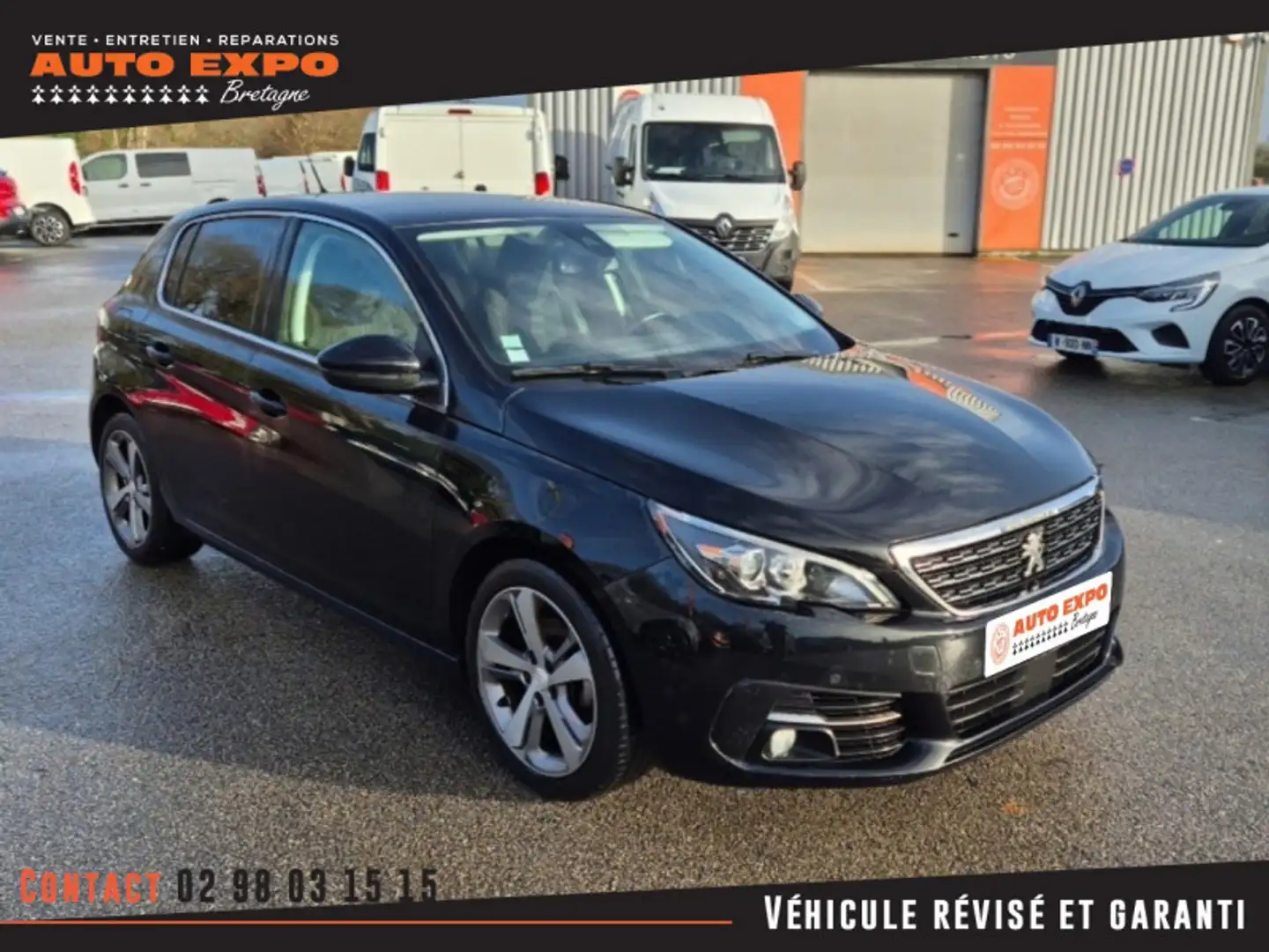 Peugeot 308 1.5 BLUEHDI 130CH S\u0026S ALLURE BUSINESS Noir - 1