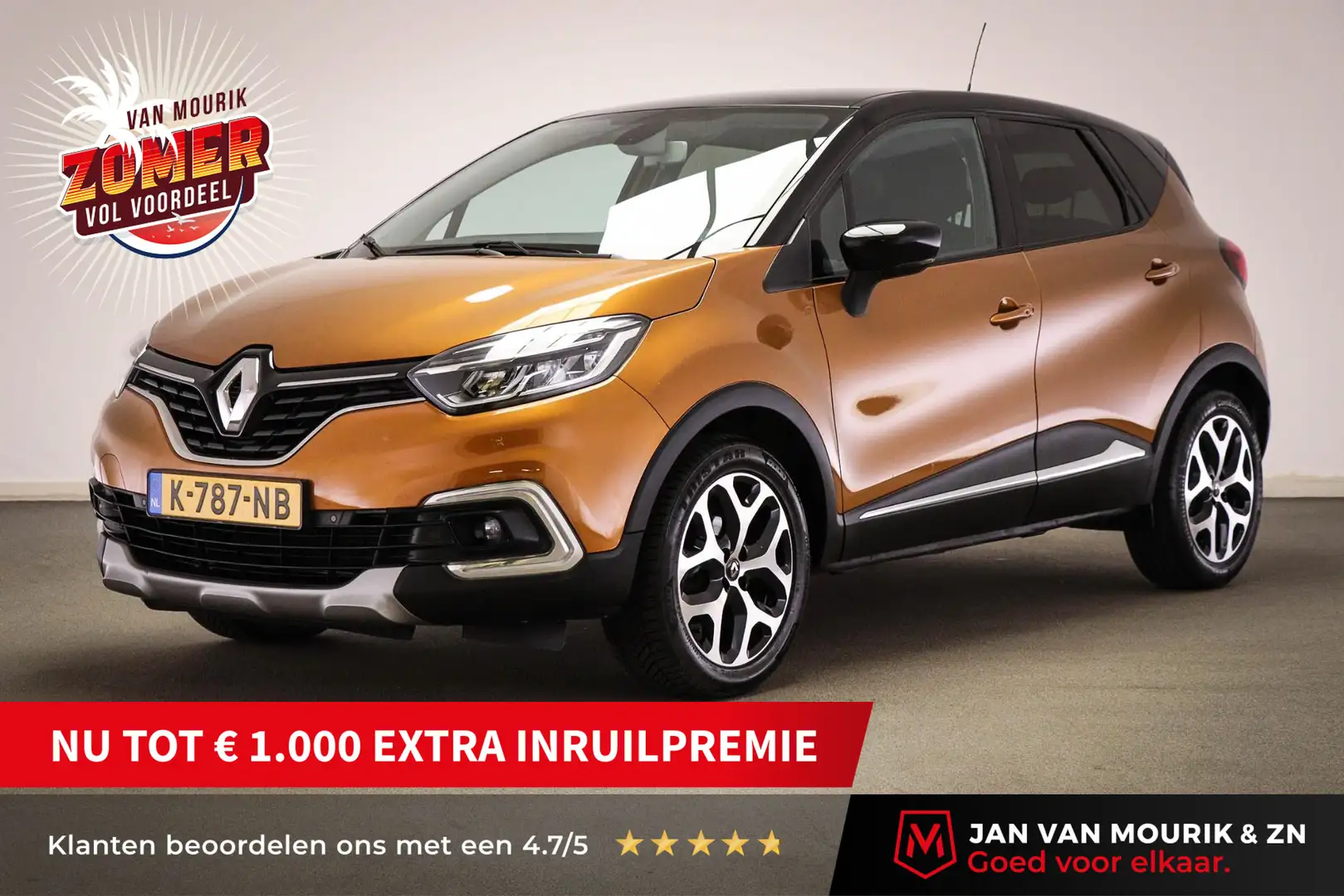 Renault Captur 0.9 TCe Intens | LED | DAB | R LINK | CAMERA Oranje - 1