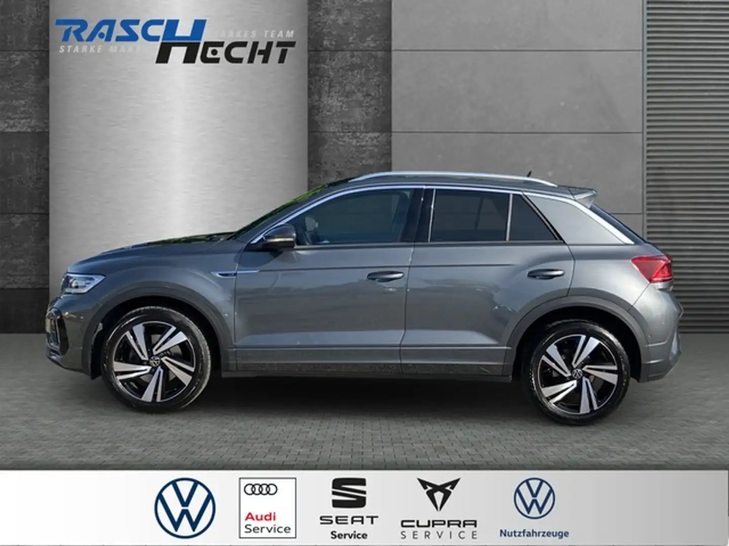 Volkswagen T-Roc R-Line 1.5 TSI DSG*AHK*LED*NAVI*SHZ* Gris - 2