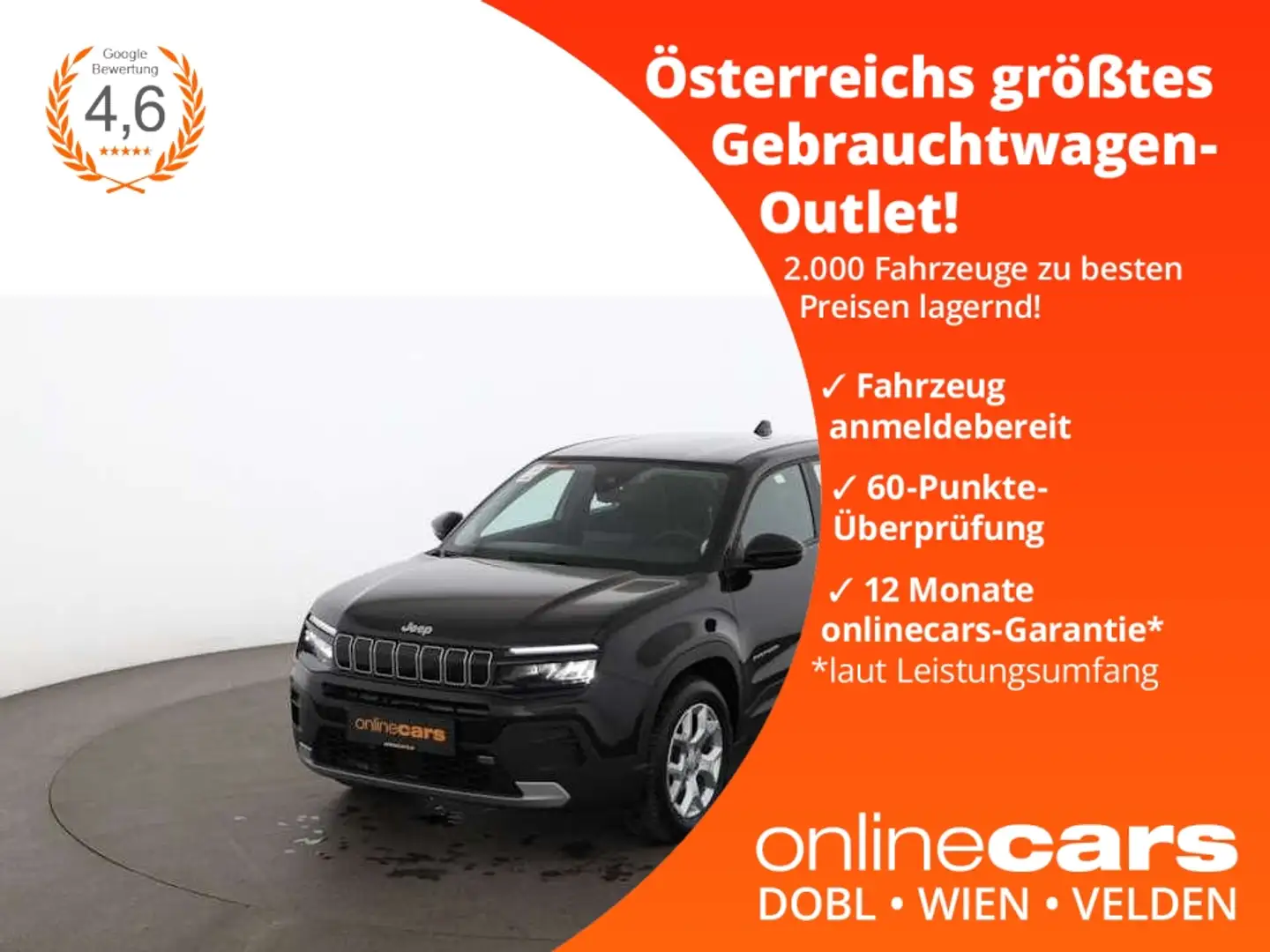 Jeep Avenger 1.2 T-GDI Altitude LED NAVI SITZHZG R-CAM Schwarz - 1