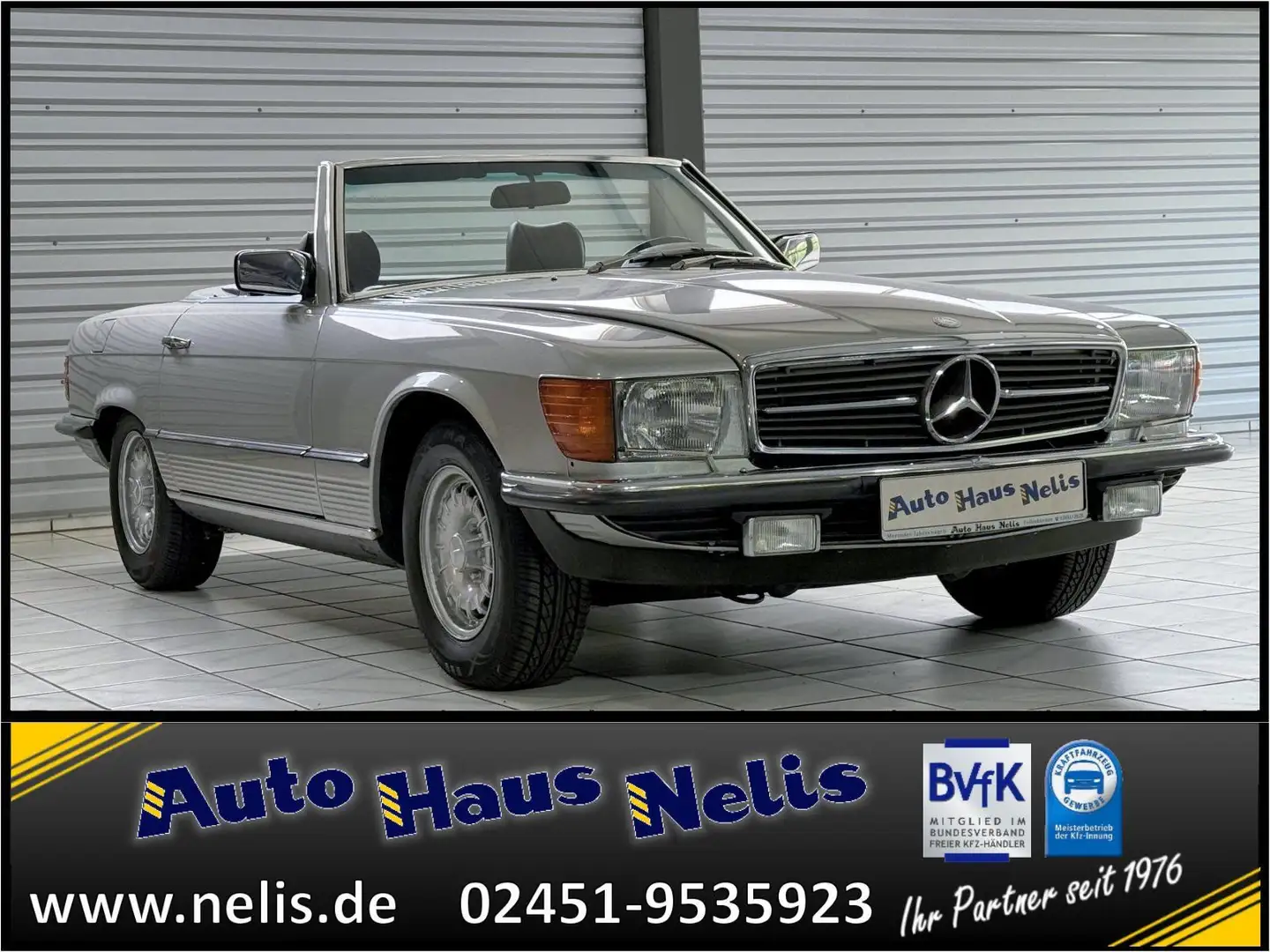 Mercedes-Benz 500 SL Roadster deutsches Fzg. Klima Tempomat AB Zilver - 1