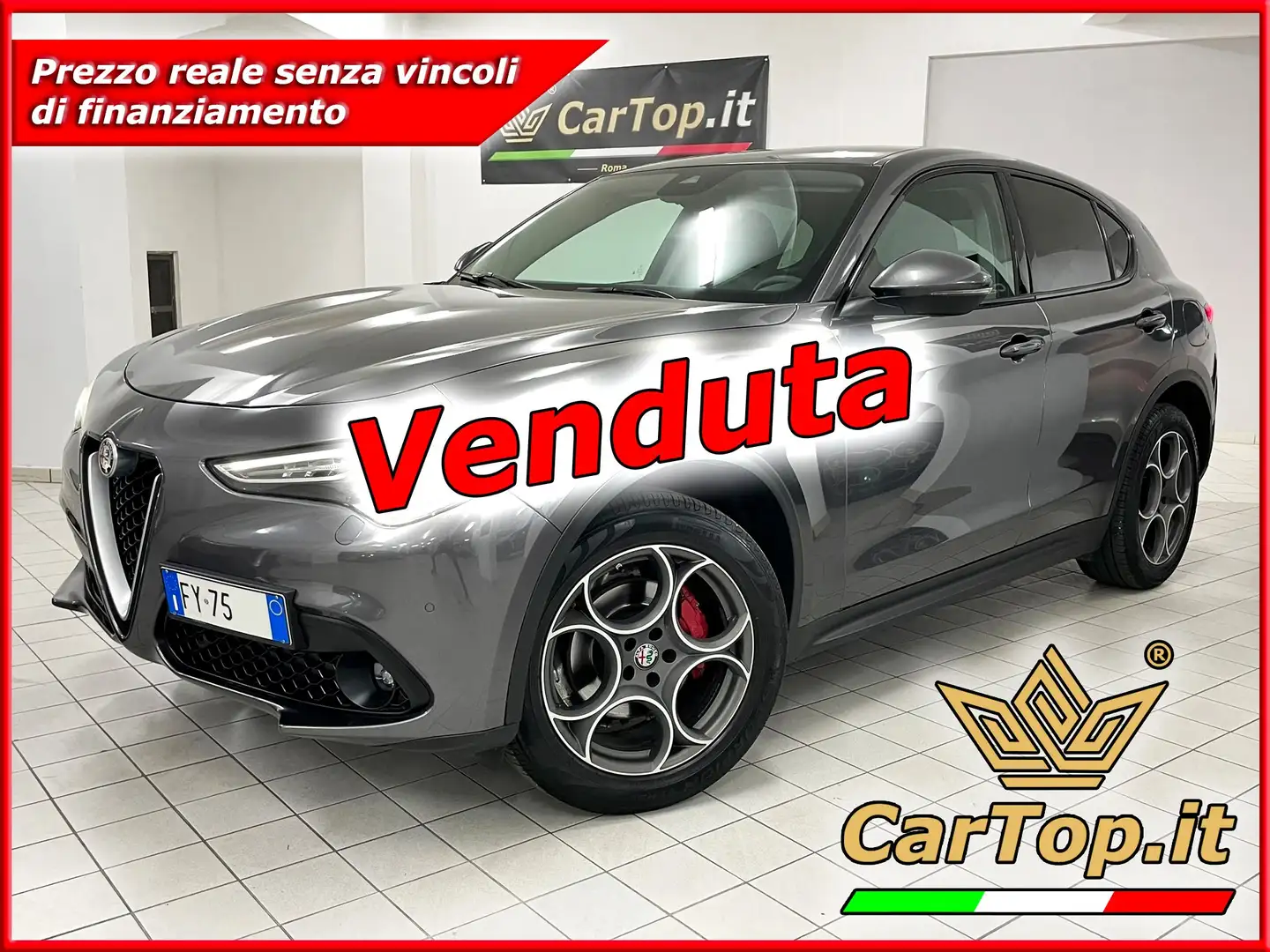 Alfa Romeo Stelvio 2.2 TD 190 CV EXECUTIVE Q4 CERCHI 19" PERFETTA Gris - 1