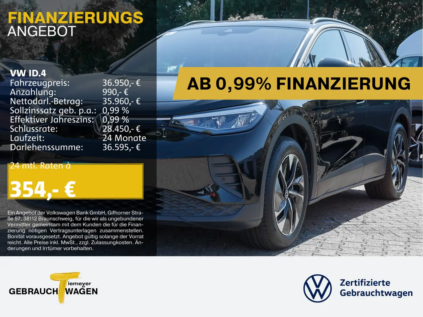 Volkswagen ID.4 PRO 286PS NAVI KAMERA ACC SITZHZ Schwarz - 1