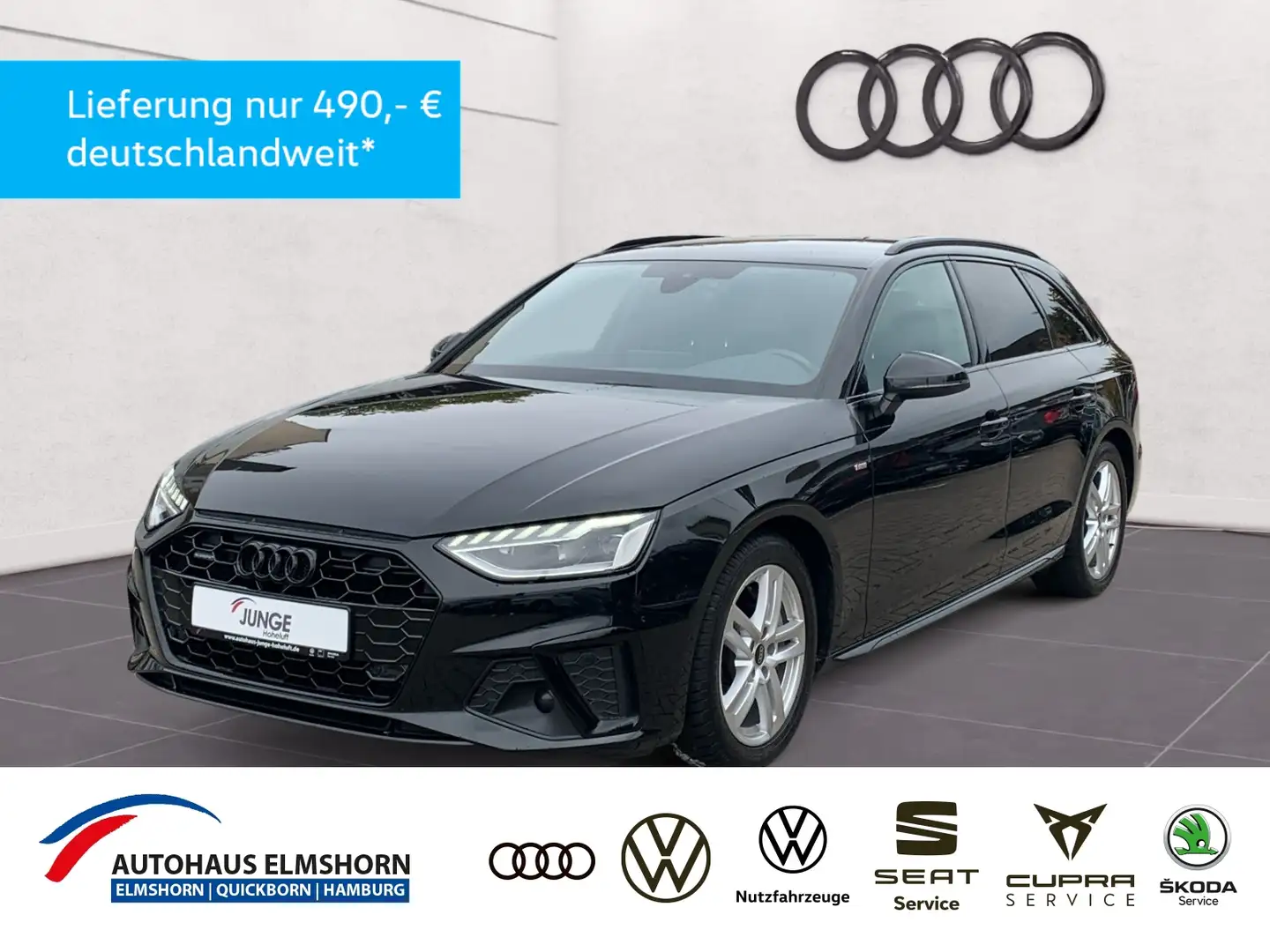 Audi A4 Avant S line 40 TDI quattro S tronic AHK NAV LED Noir - 1