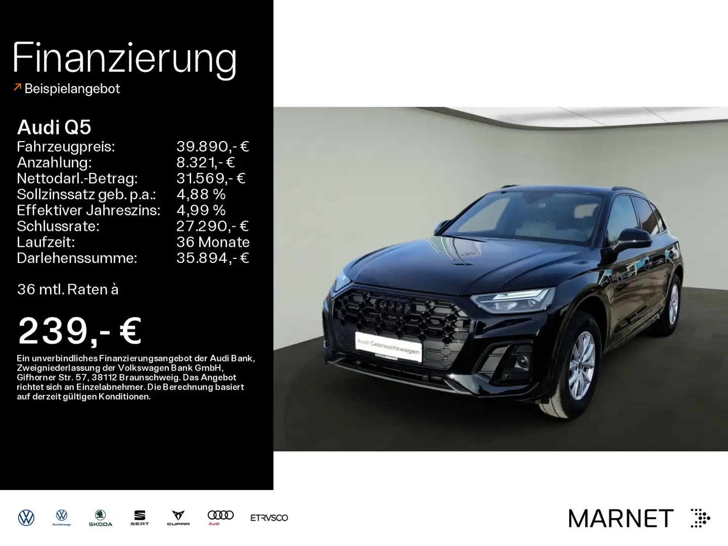 Audi Q5 40 TFSI quattro S line*Navi*LED*Alu*PDC*Virtu Noir - 1