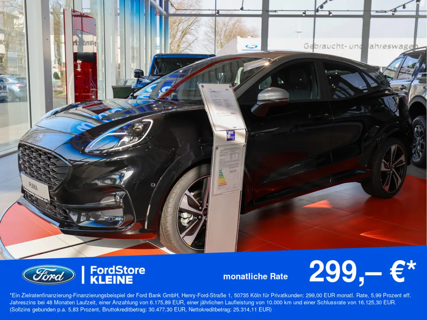 Ford Puma ST-Line X 1.0l EcoBoost Hybrid +KAMERA+L Schwarz - 1
