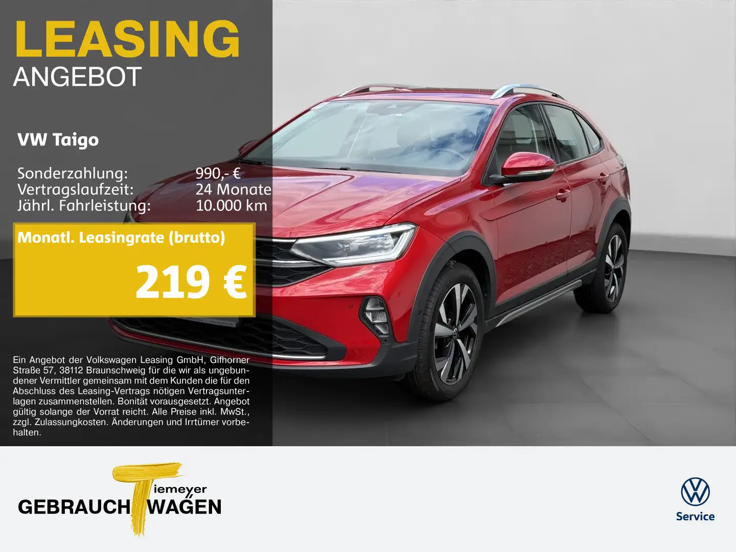 Volkswagen Taigo 1.5 TSI DSG STYLE LM17 NAVI KAMERA AHK Rot - 1