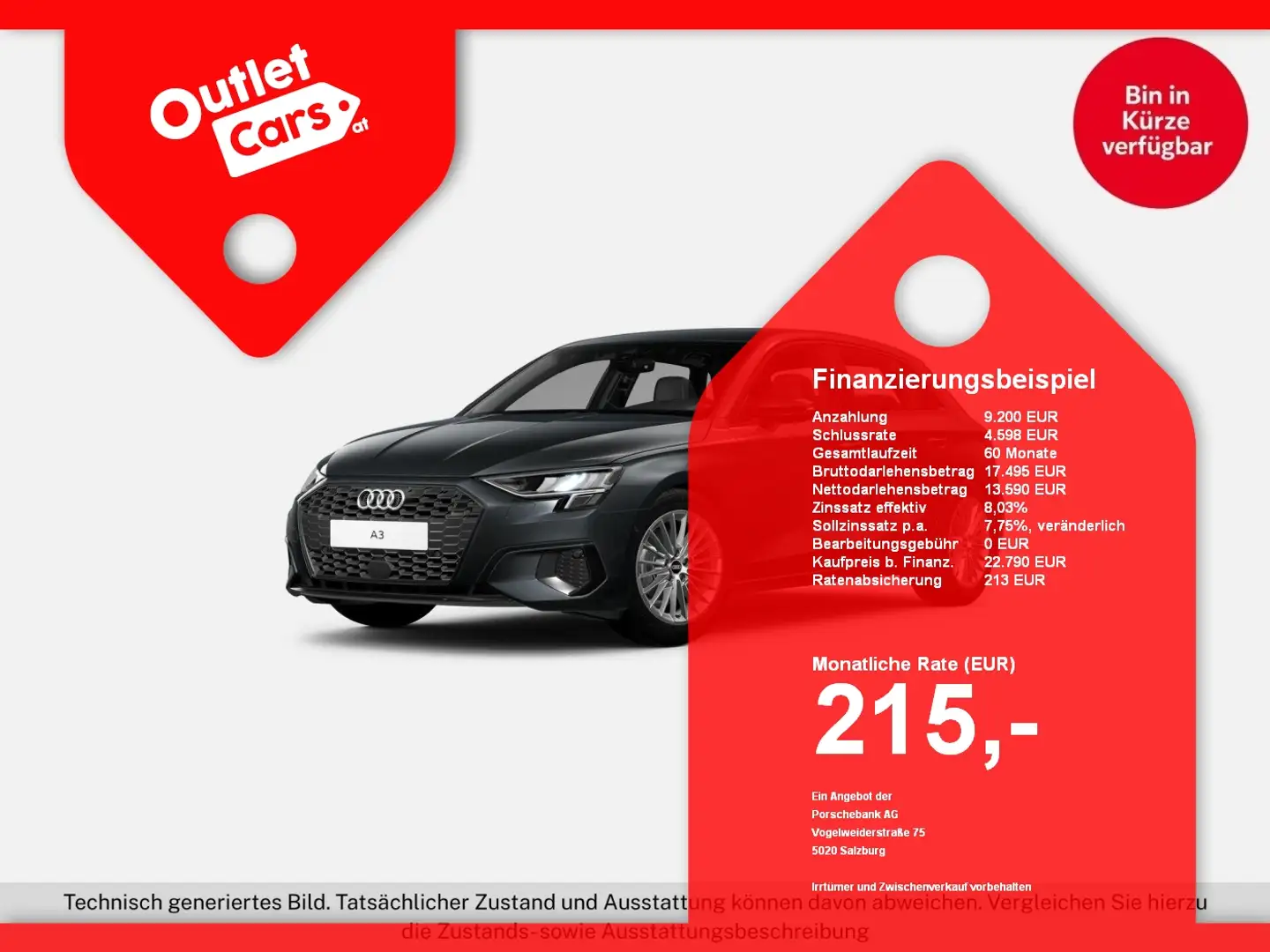 Audi A3 Sportback 30 1.0 TFSI MHEV advanced ASSIST+LM Grau - 1